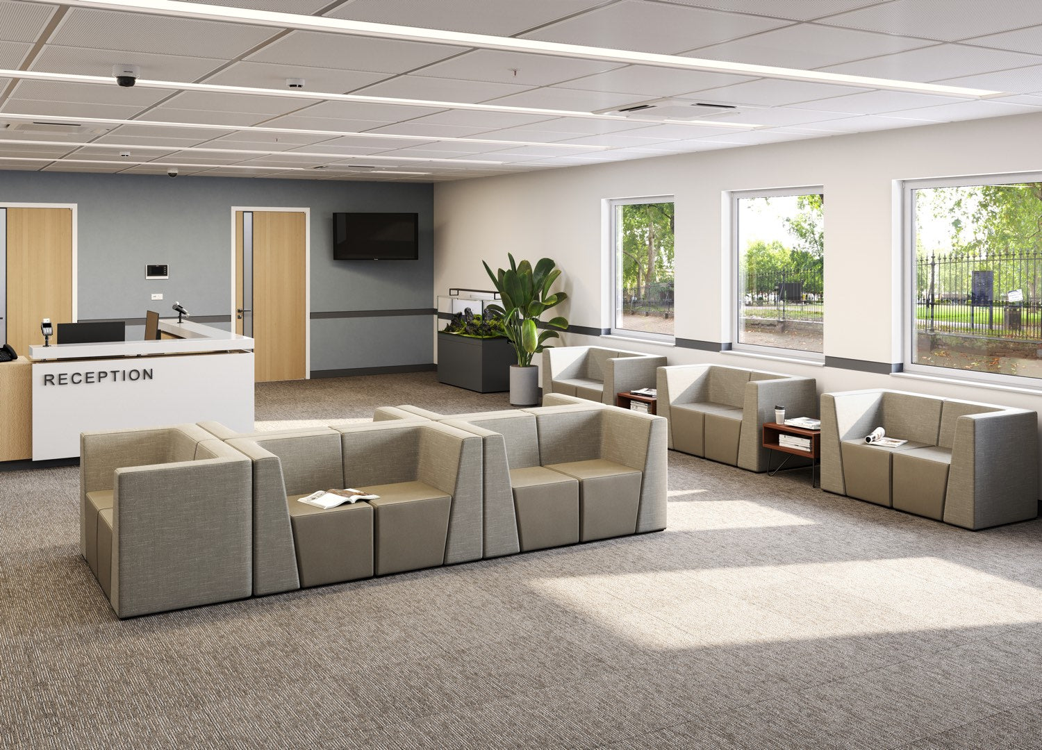 Modular Lounge Seating - 2 Seat Segment