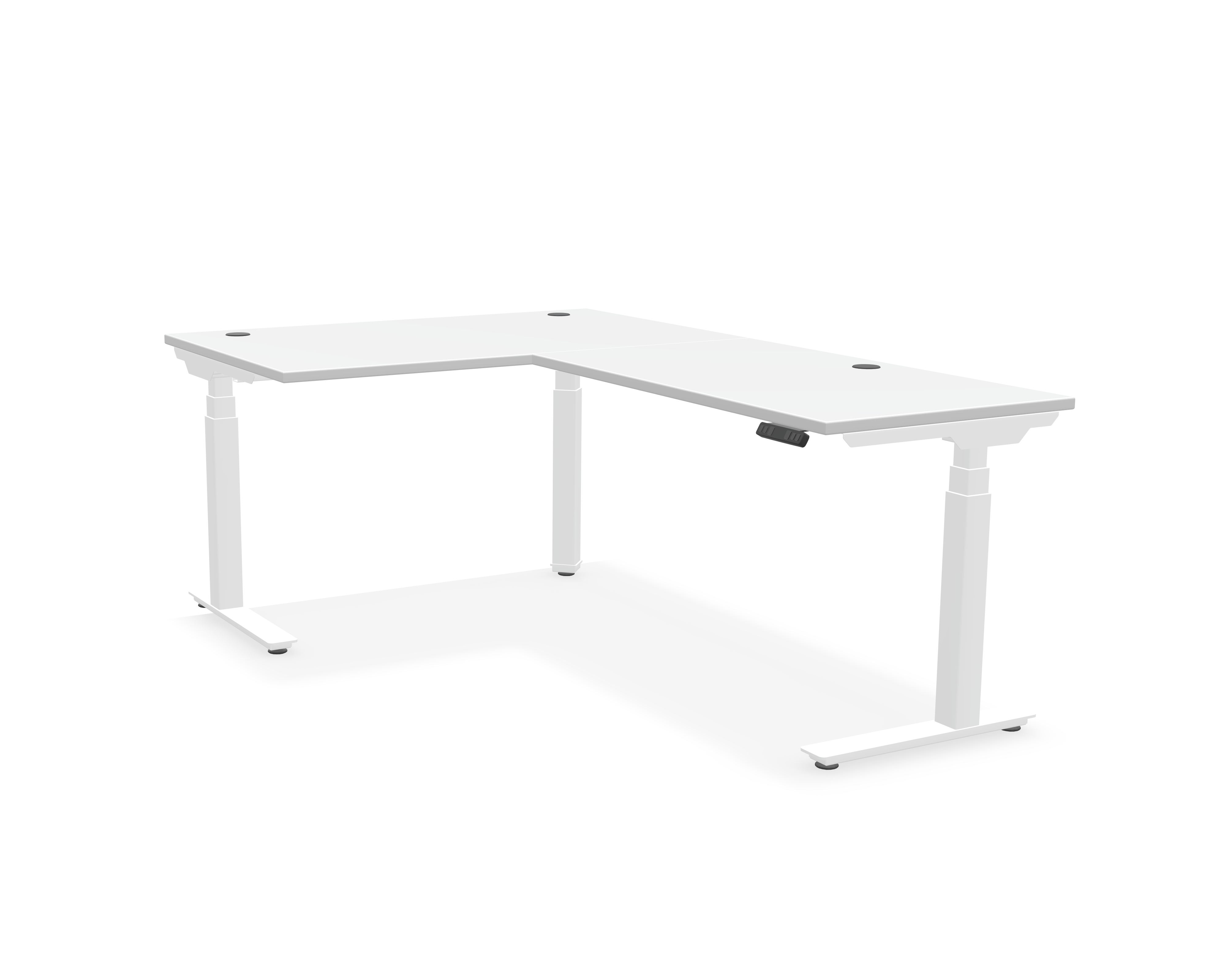 Summit L-Shaped Adjustable-Height Desk