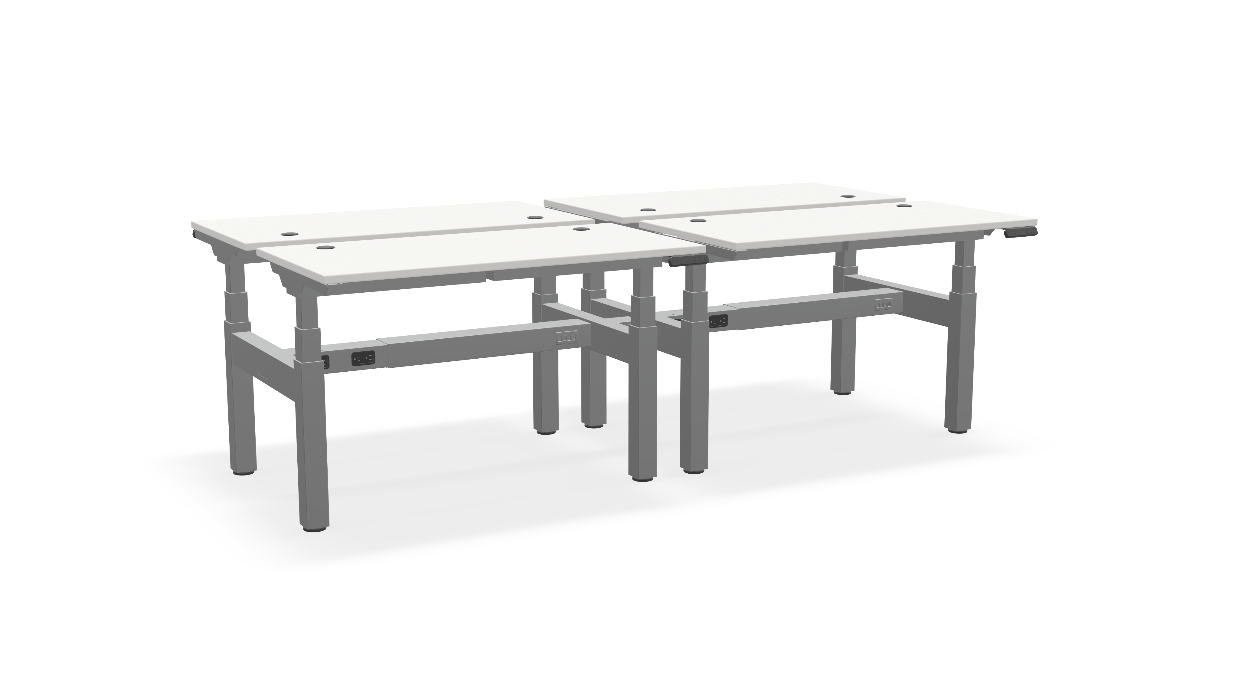 Think Adjustable-Height Benched Desks for 4