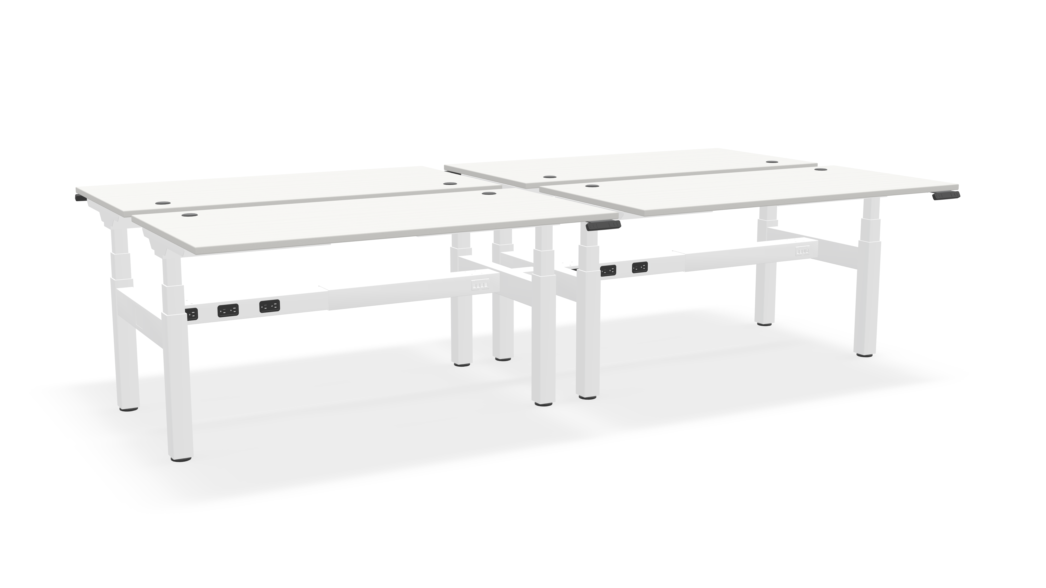 Think Adjustable-Height Benched Desks for 4