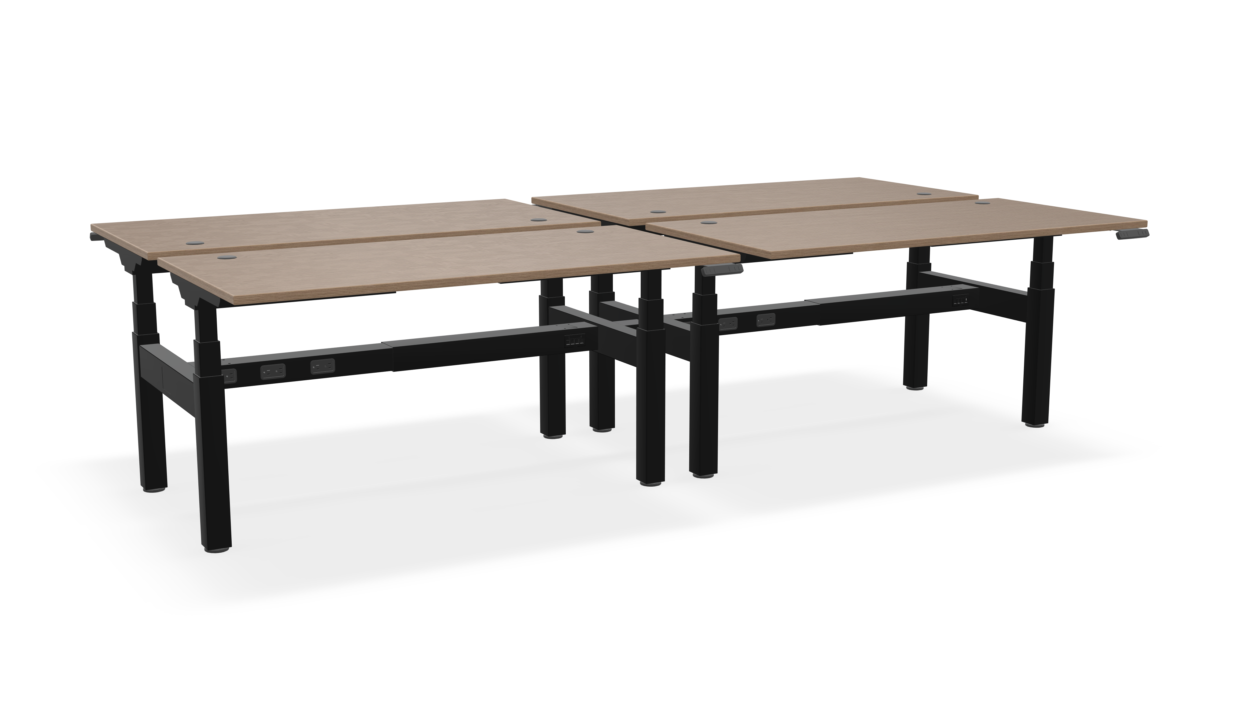 Think Adjustable-Height Benched Desks for 4