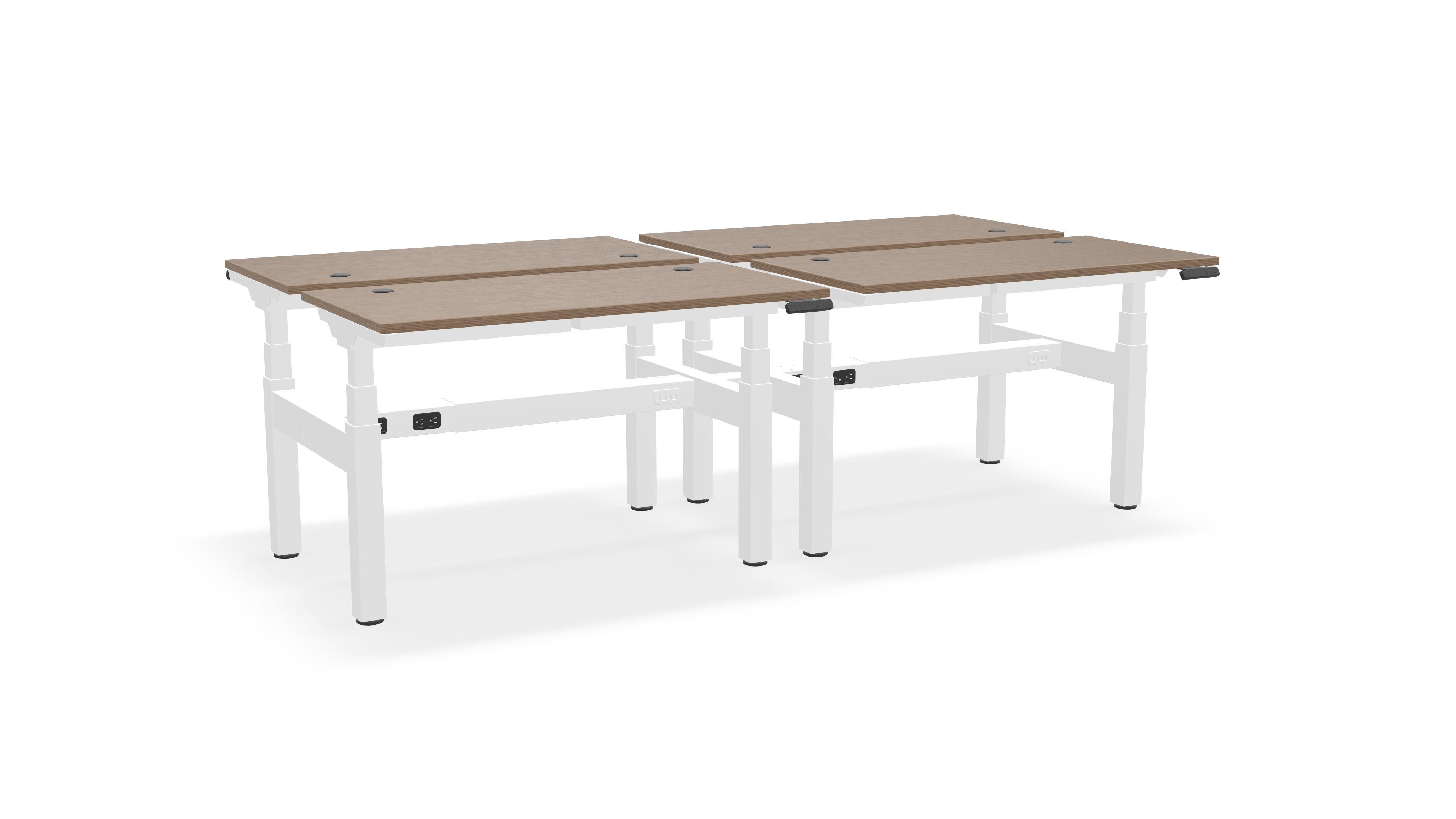 Think Adjustable-Height Benched Desks for 4