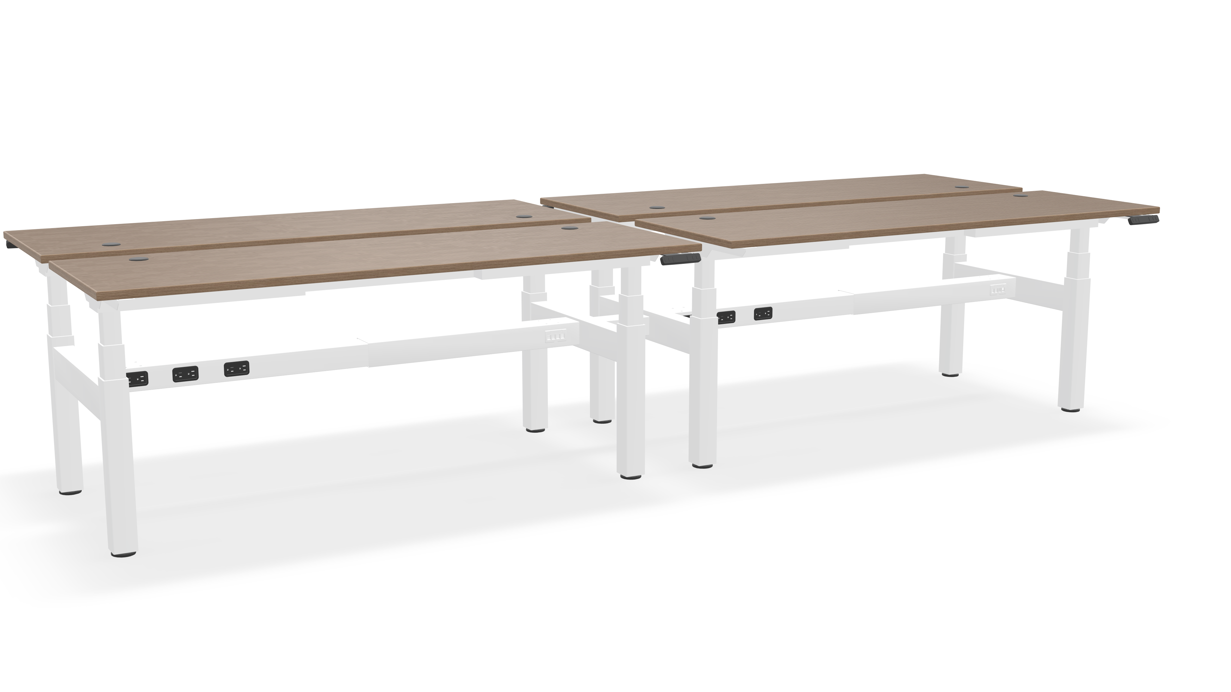 Think Adjustable-Height Benched Desks for 4