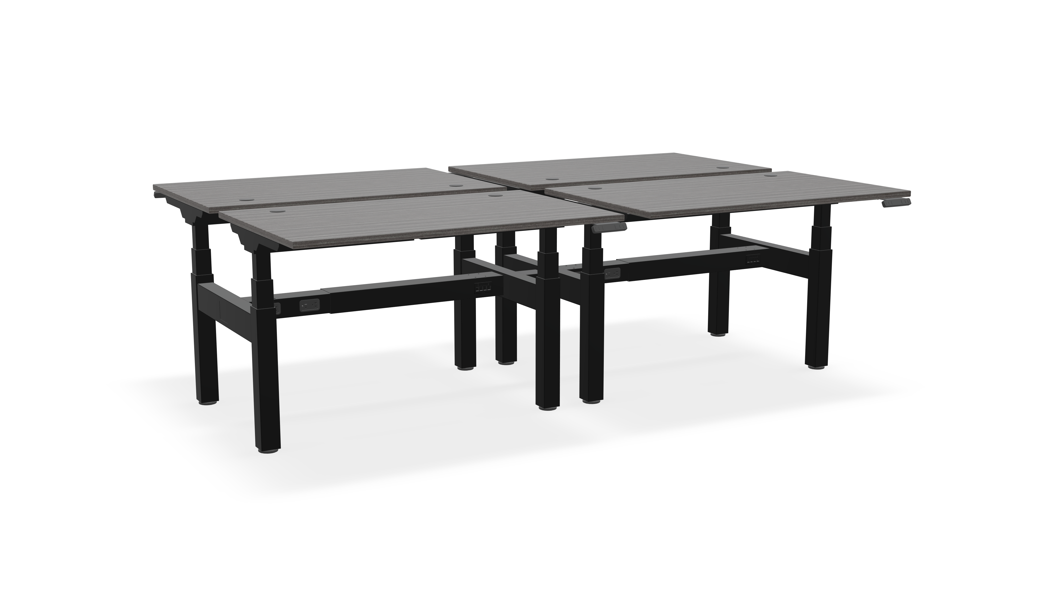 Think Adjustable-Height Benched Desks for 4