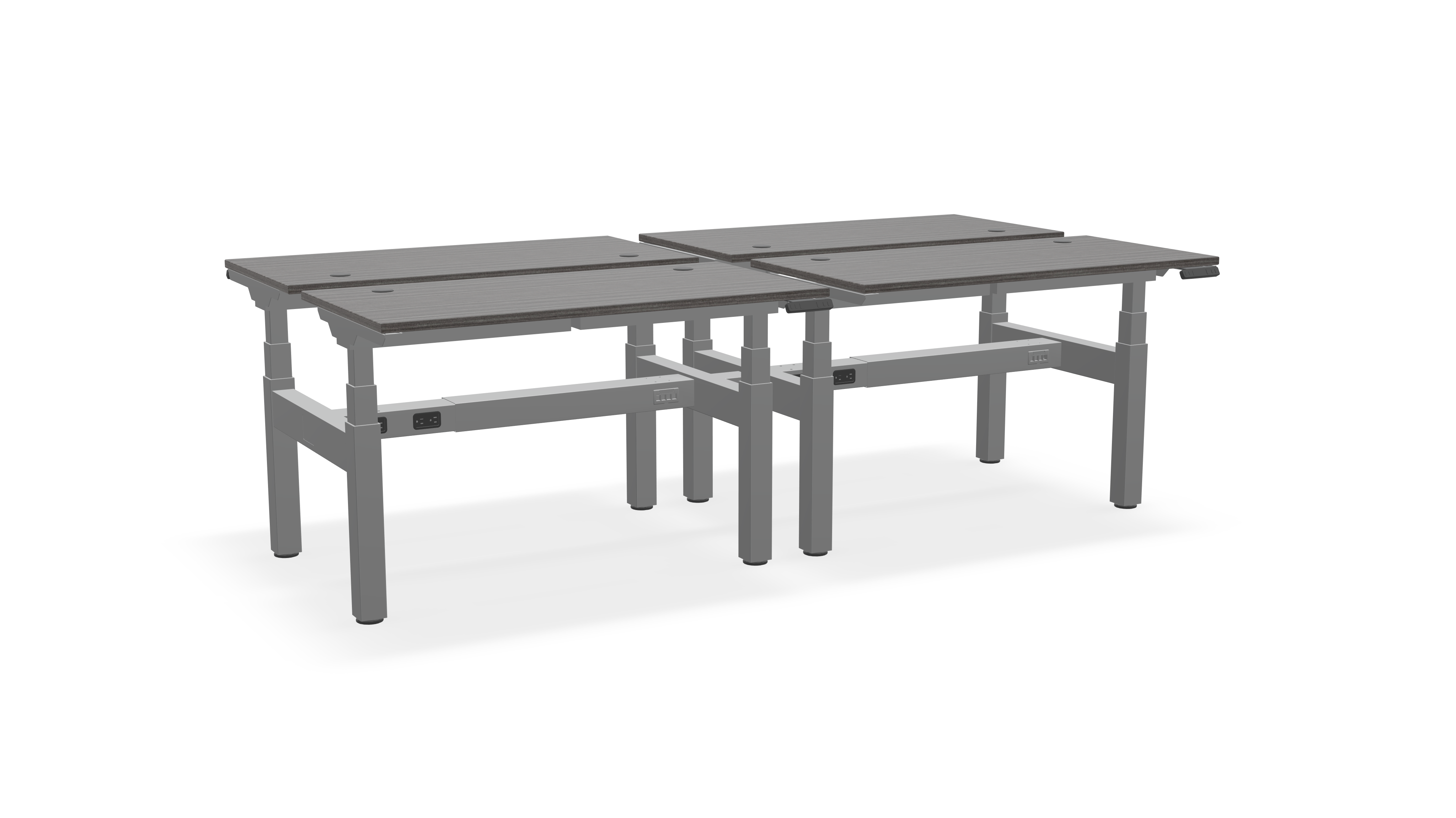 Think Adjustable-Height Benched Desks for 4