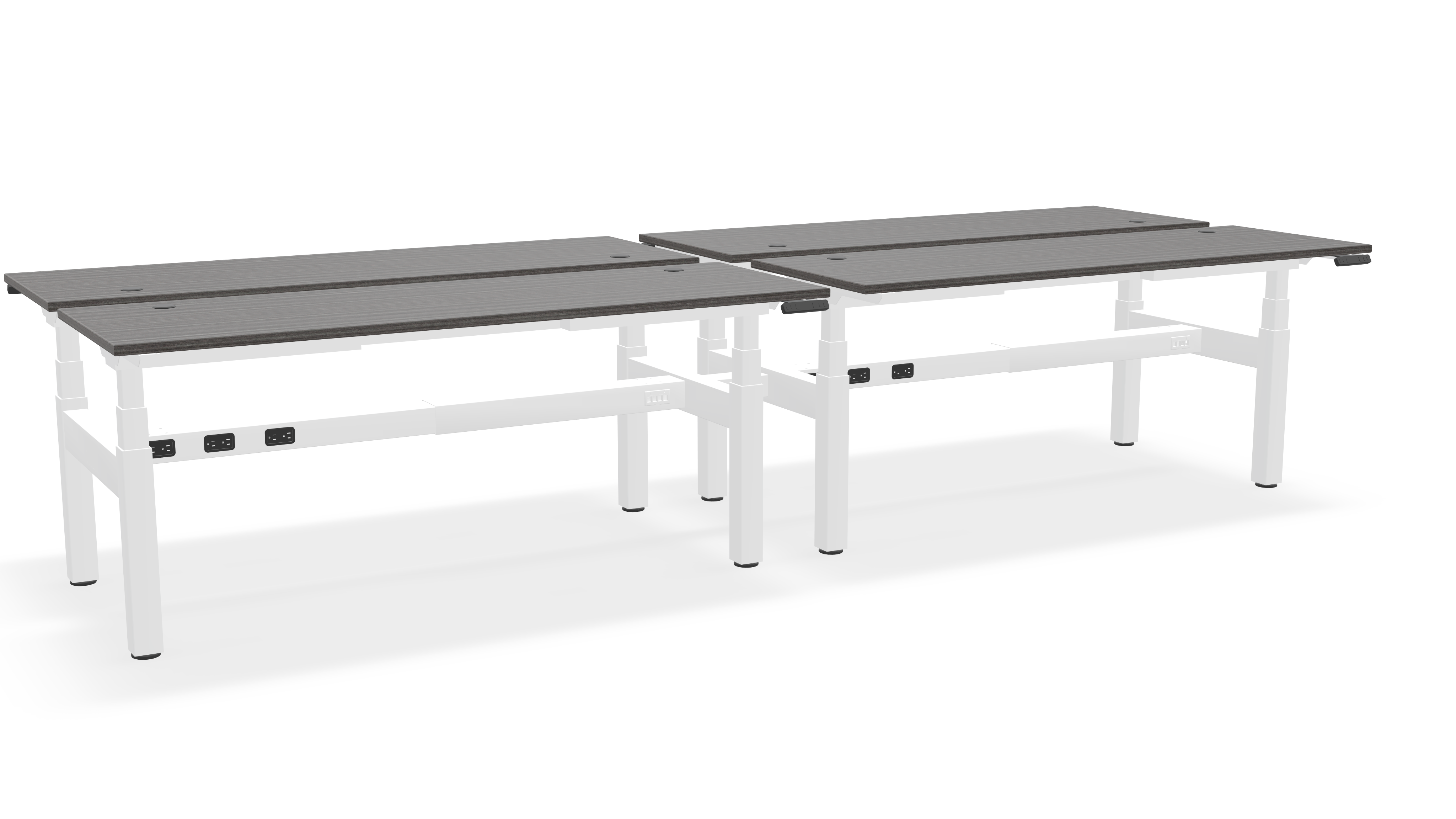 Think Adjustable-Height Benched Desks for 4
