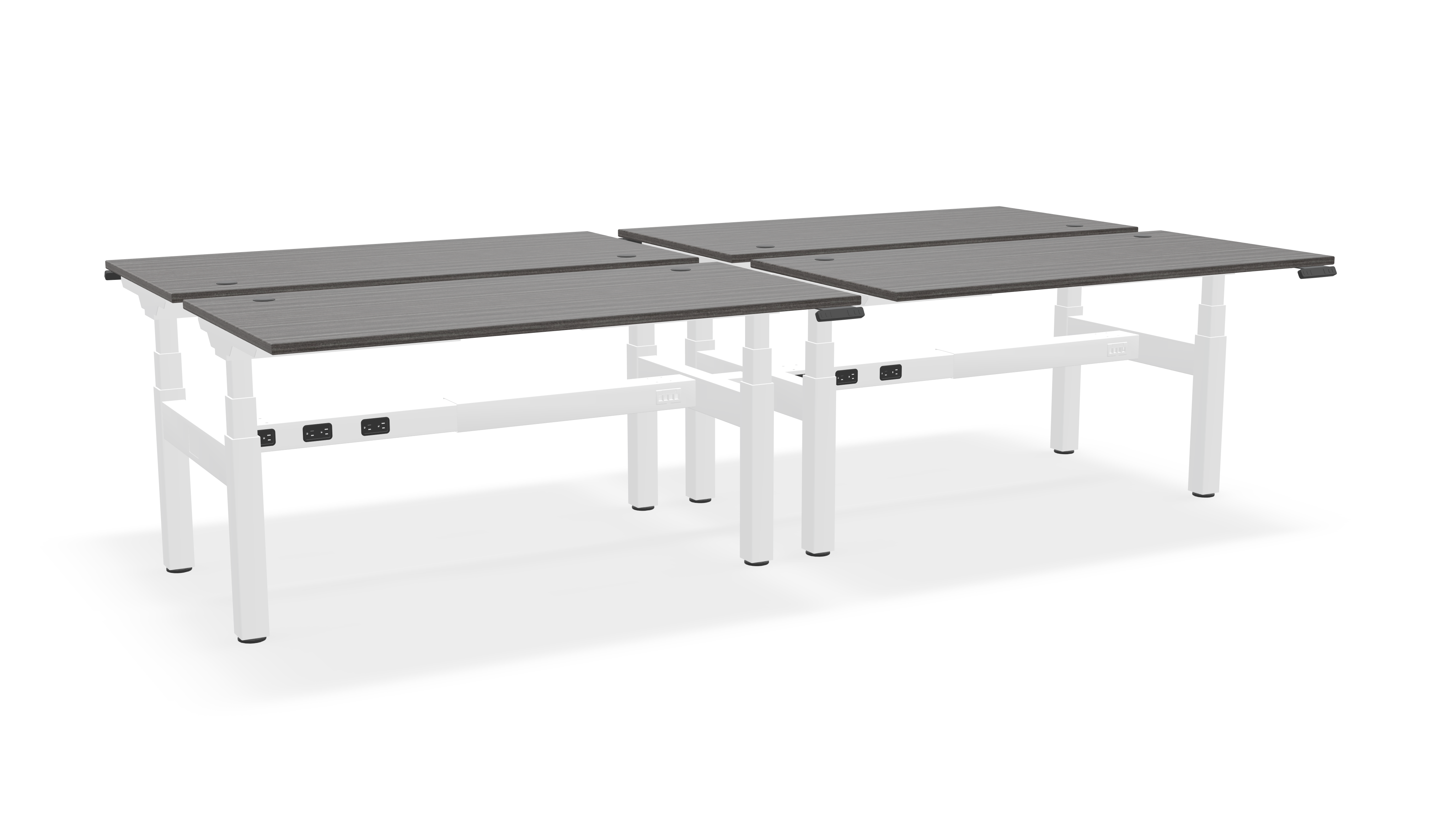 Think Adjustable-Height Benched Desks for 4