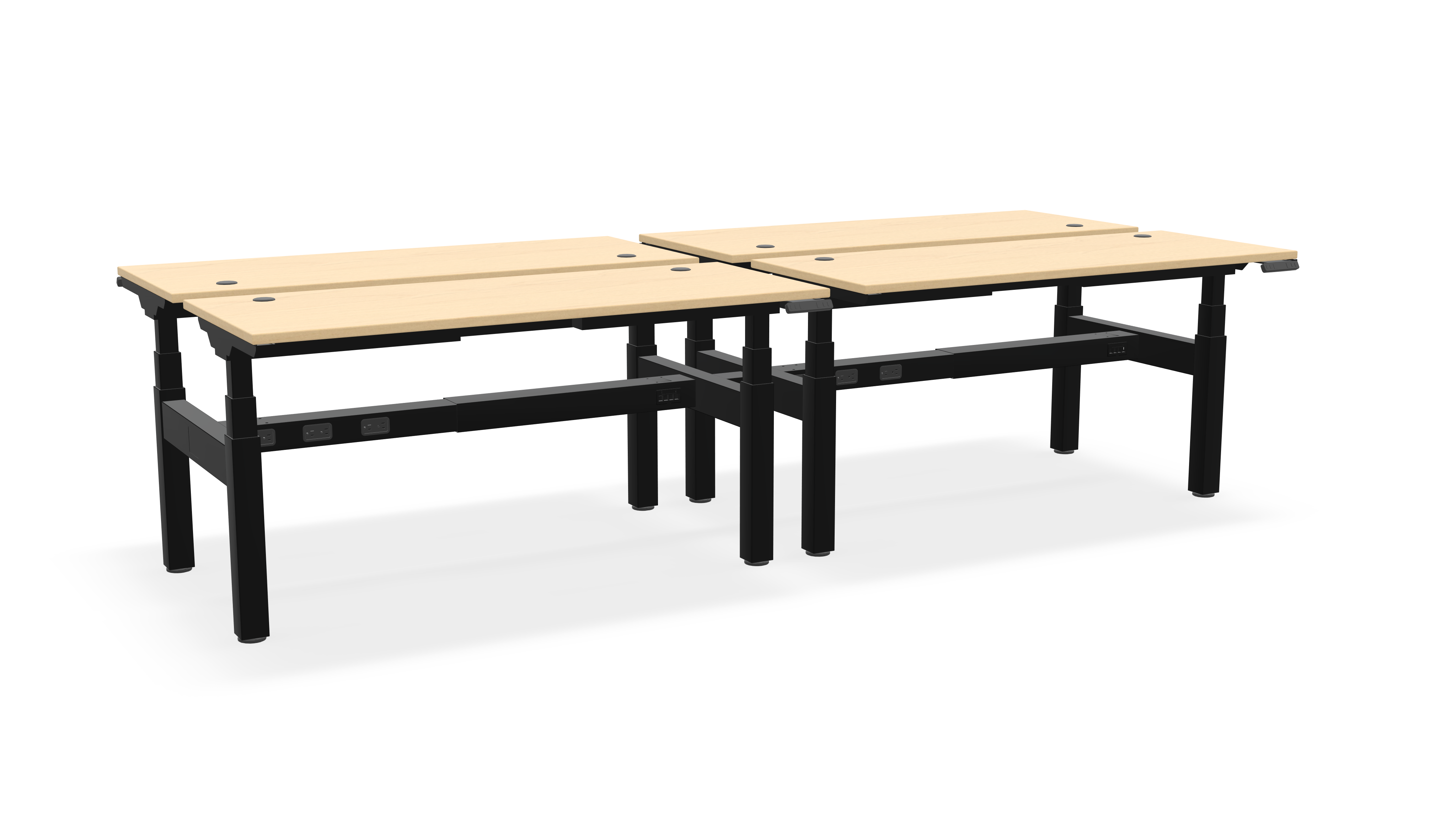 Think Adjustable-Height Benched Desks for 4