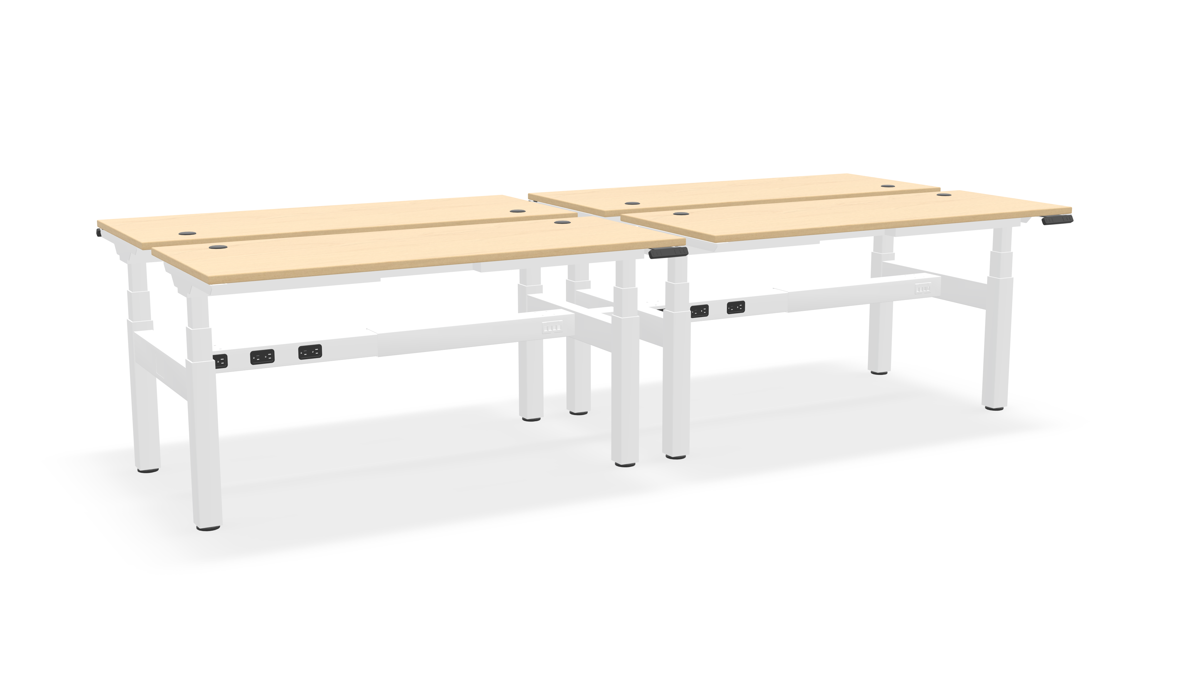 Think Adjustable-Height Benched Desks for 4