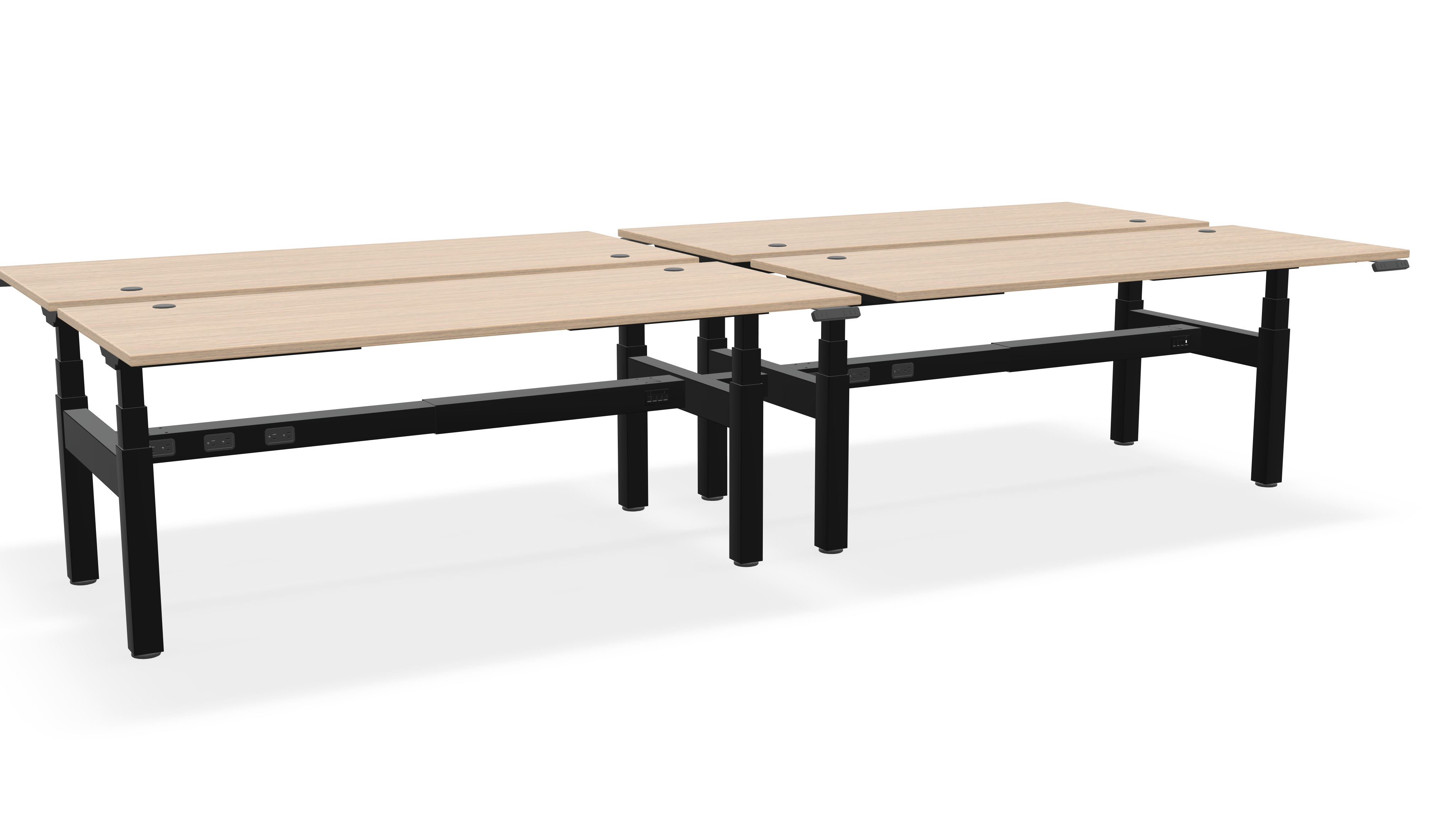 Think Adjustable-Height Benched Desks for 4