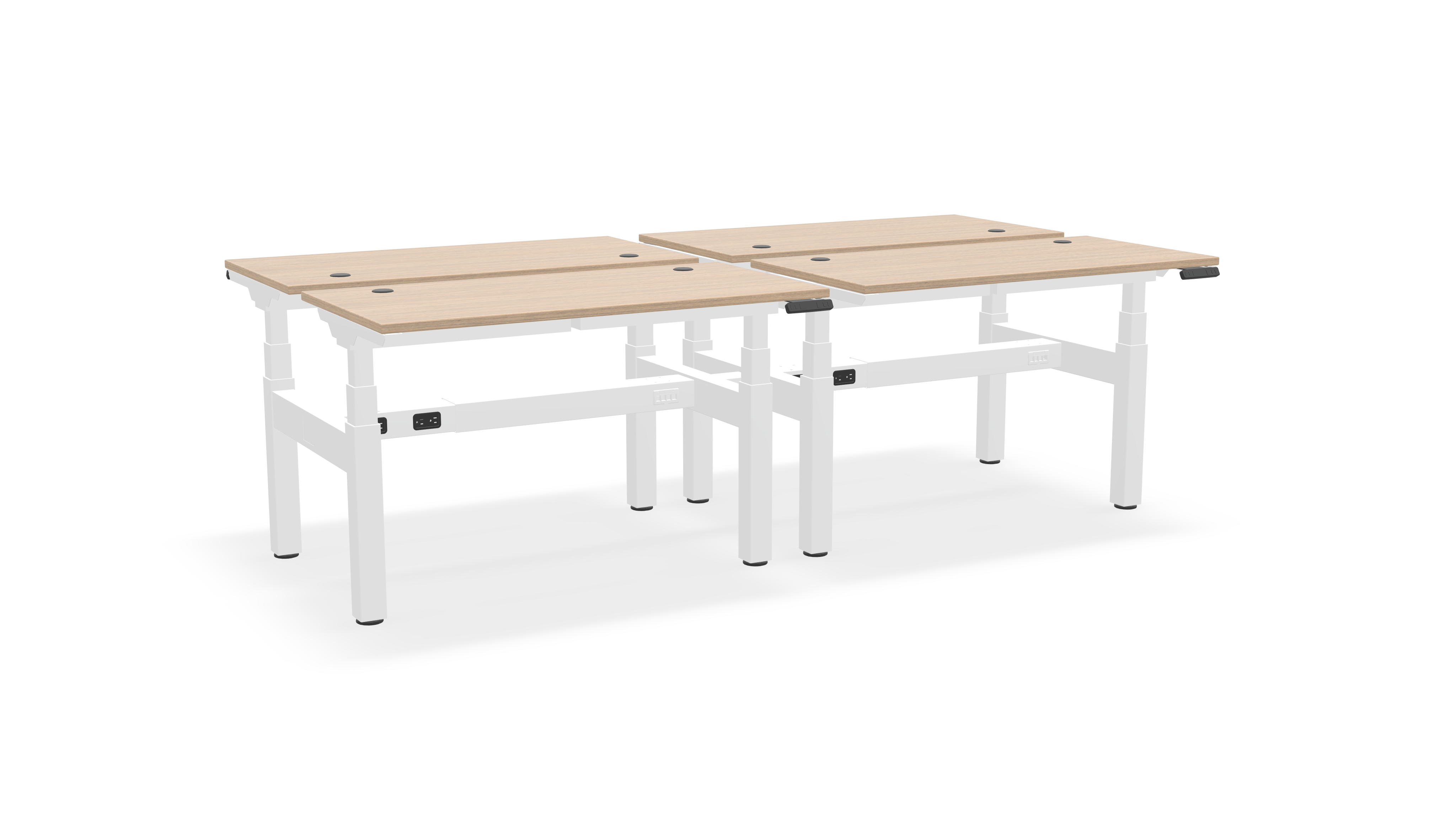 Think Adjustable-Height Benched Desks for 4
