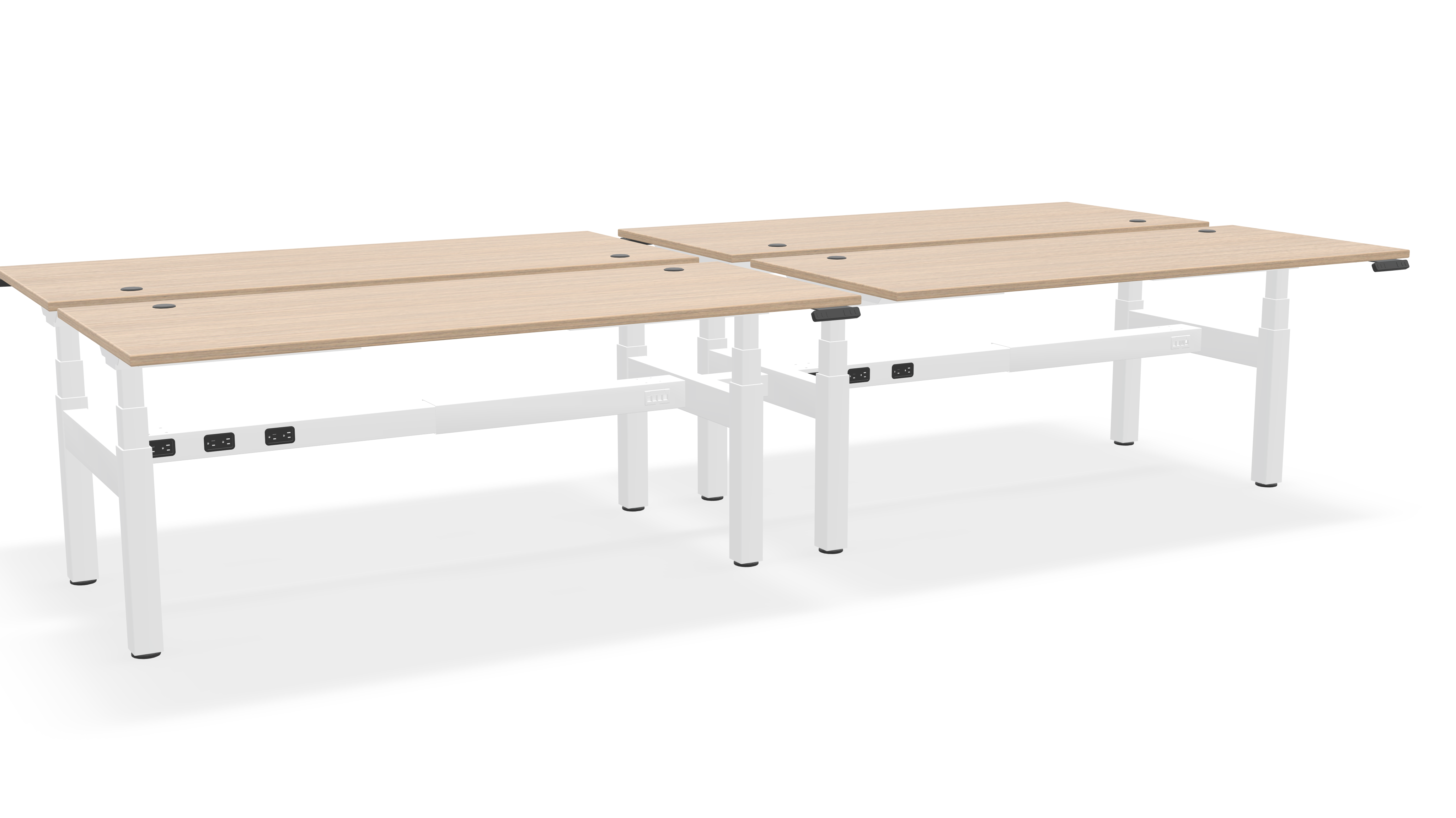 Think Adjustable-Height Benched Desks for 4