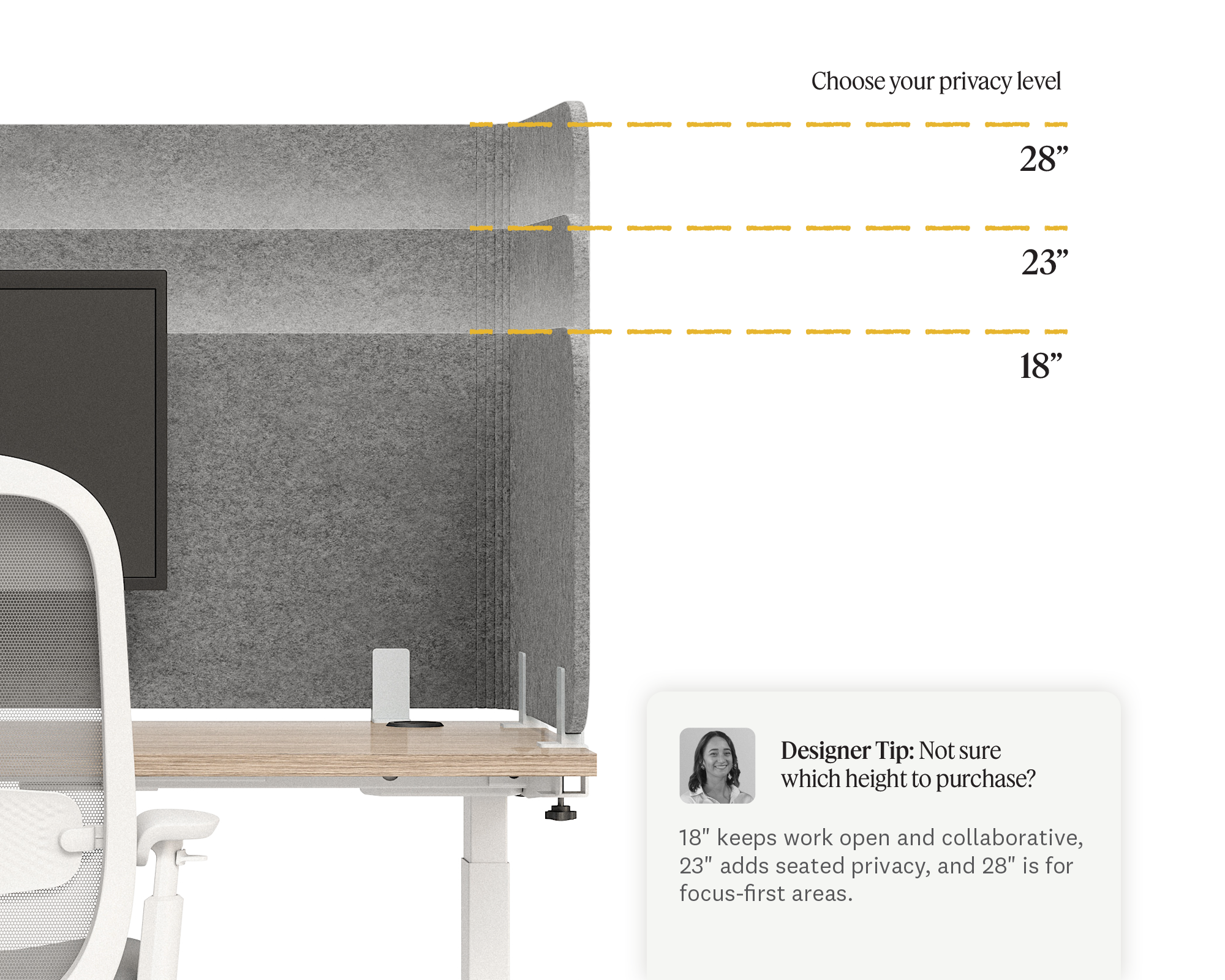 Acoustic U-Shaped Privacy Panel