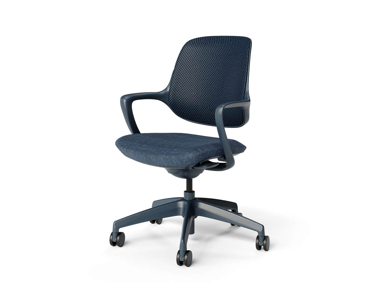 Covey Office Chair with Color Frame in Dusk