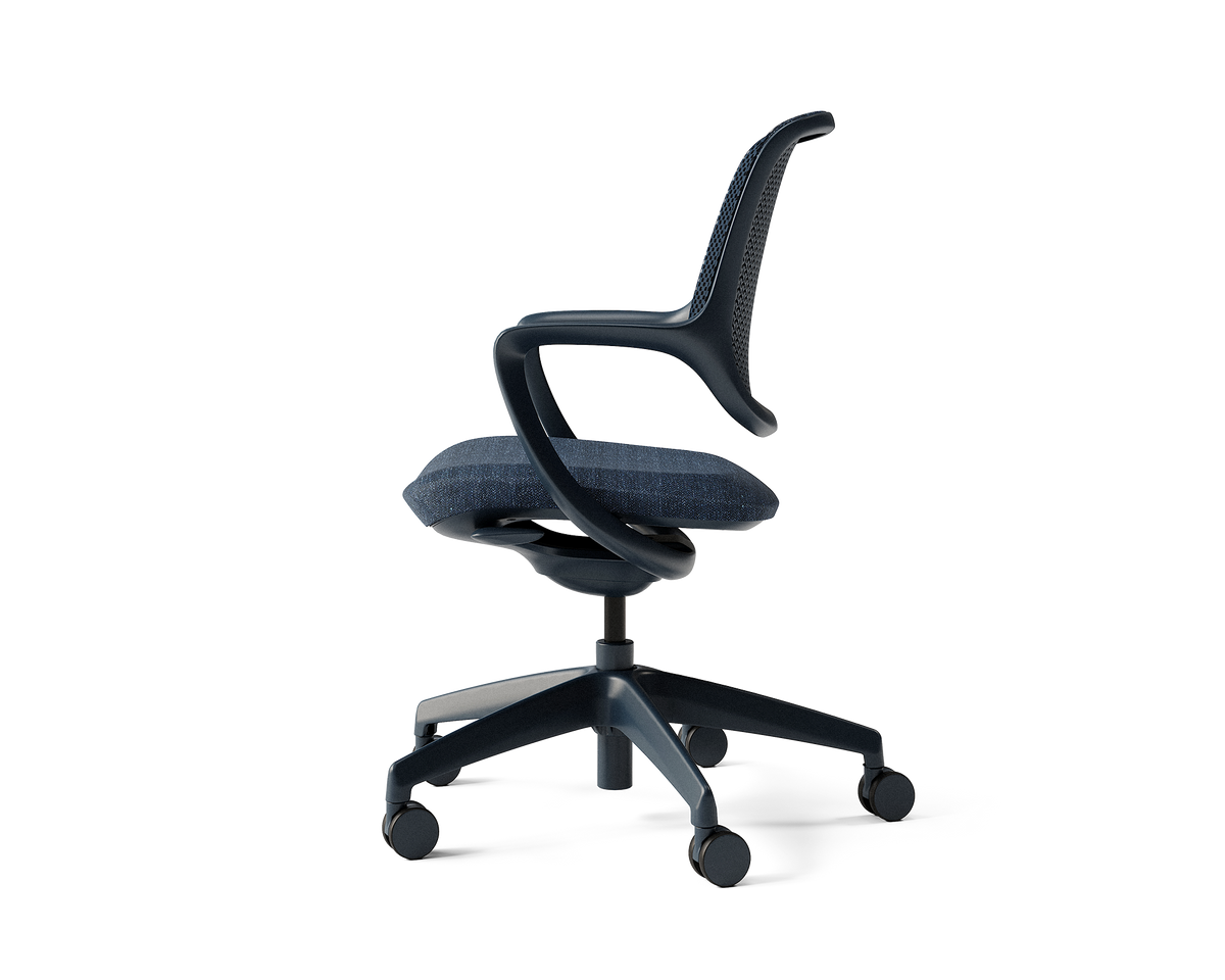 Covey Office Chair with Color Frame in Dusk (view 2)