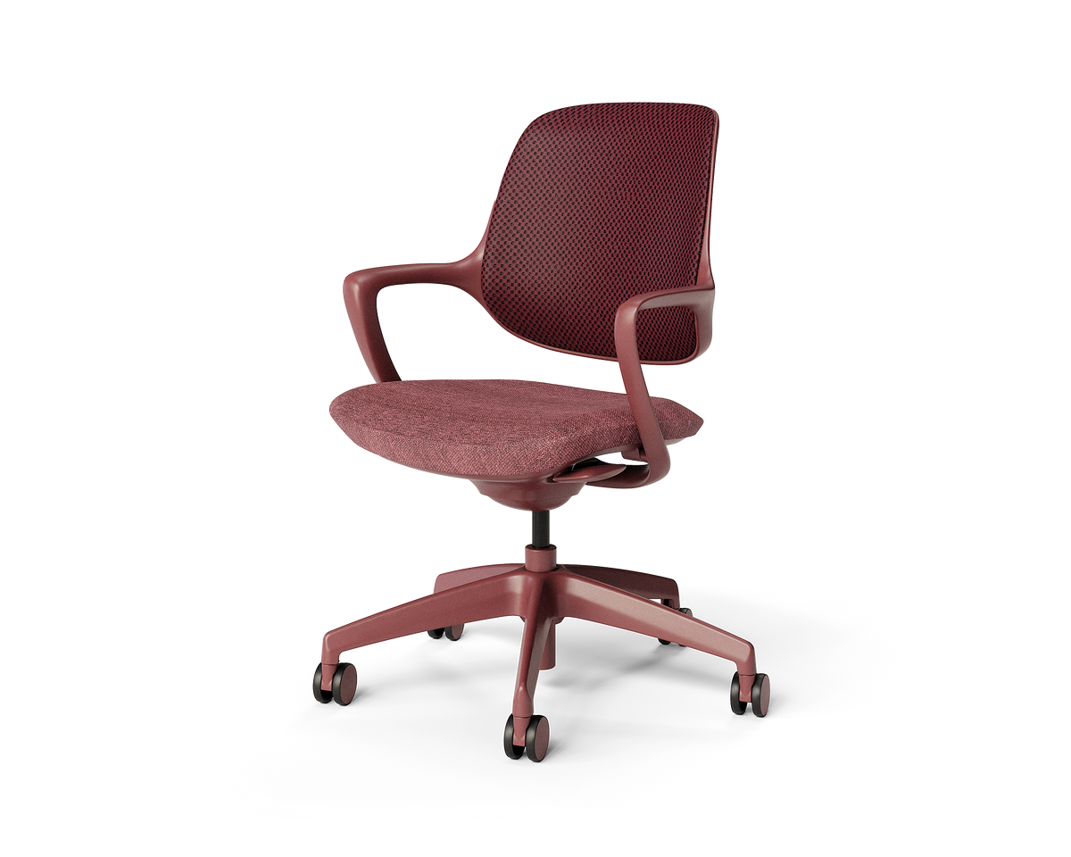 Covey Office Chair with Color Frame in Plum