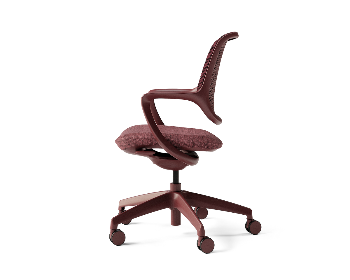 Covey Office Chair with Color Frame in Plum (view 2)