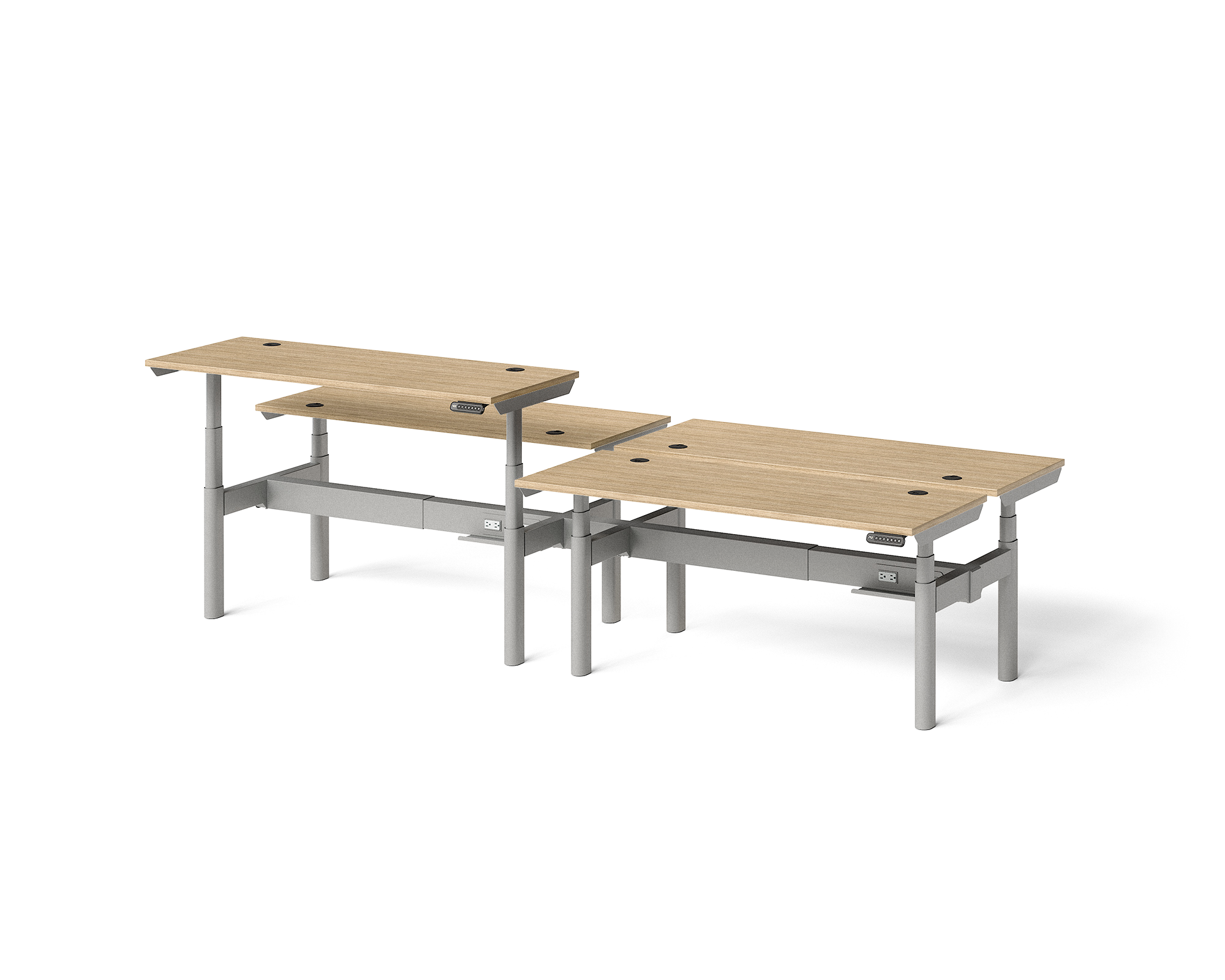 Sol Adjustable-Height Desks for 4