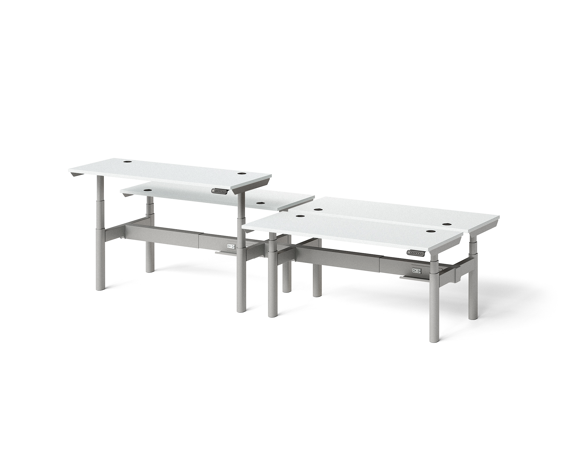 Sol Adjustable-Height Desks for 4