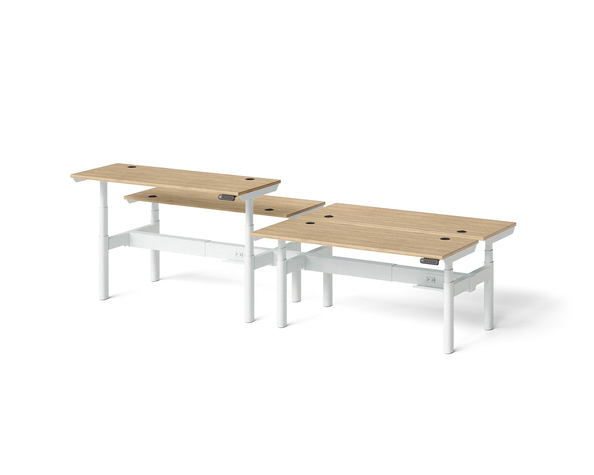 Sol Adjustable-Height Desks for 4