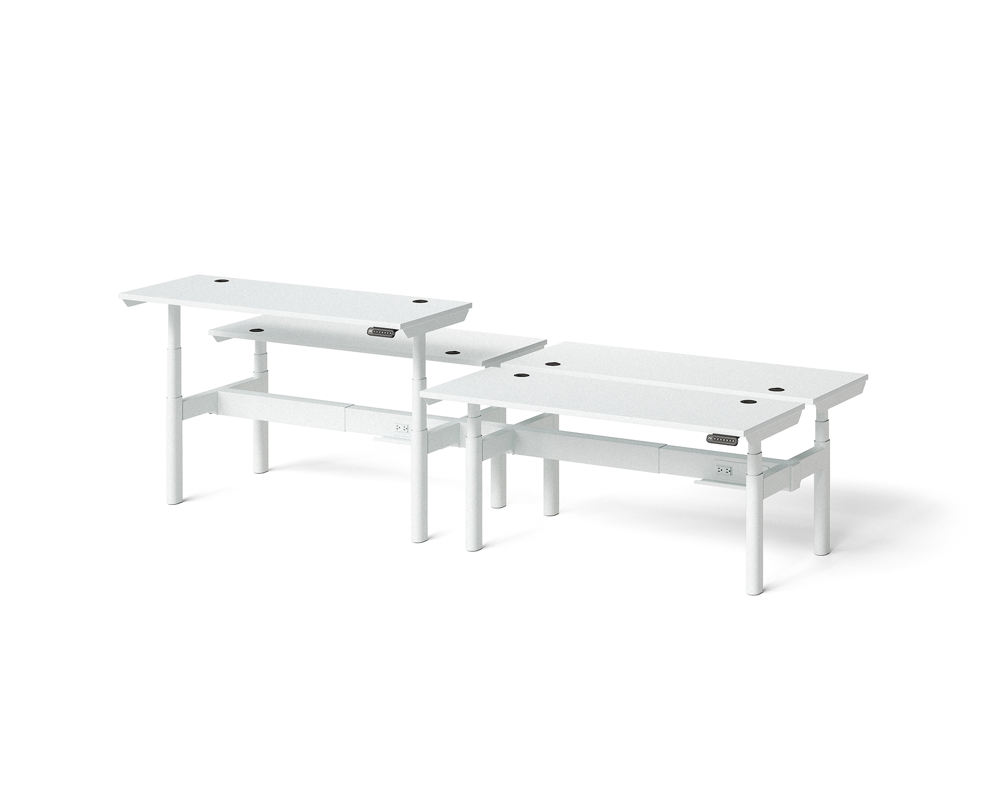 Sol Adjustable-Height Desks for 4
