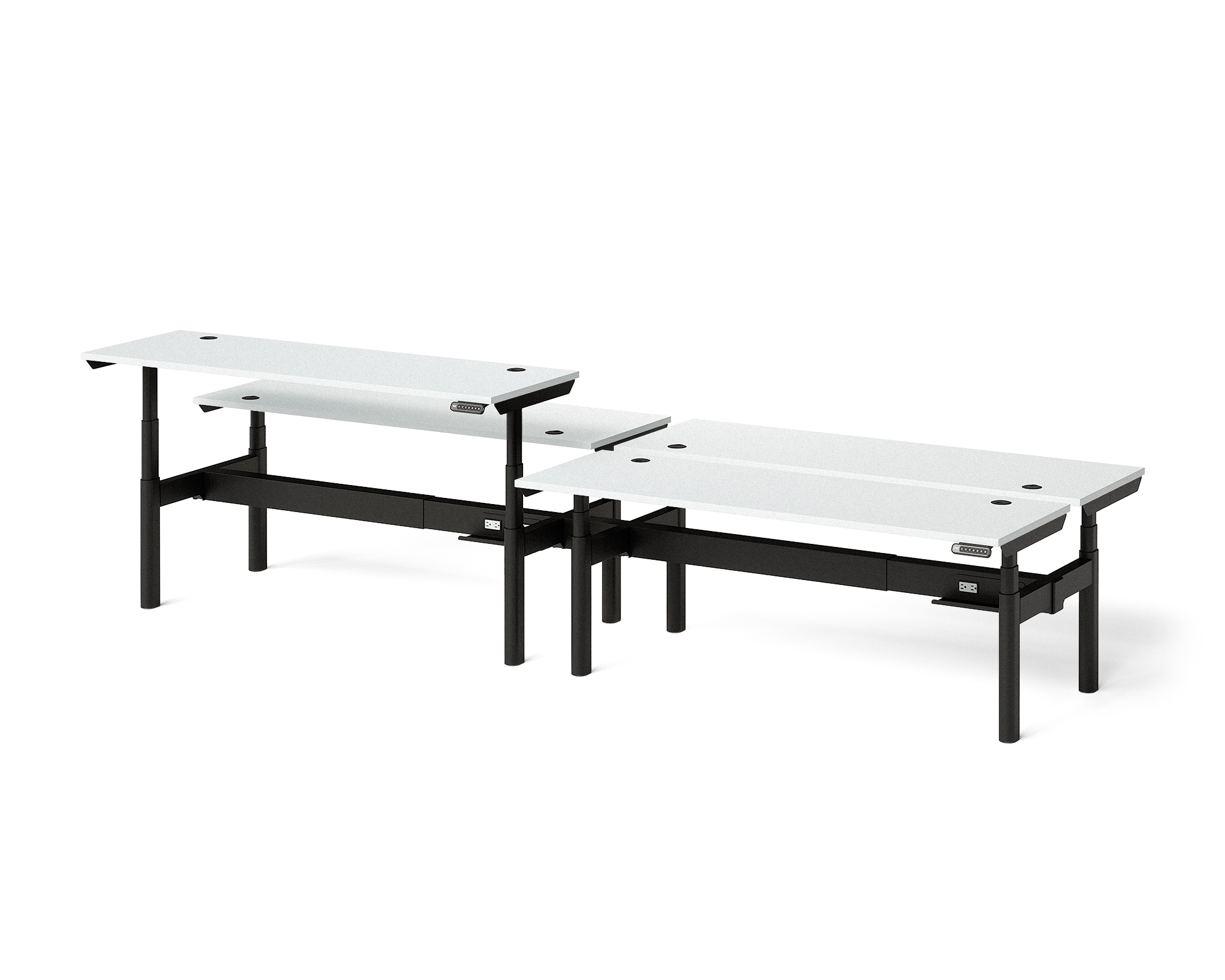 Sol Adjustable-Height Desks for 4