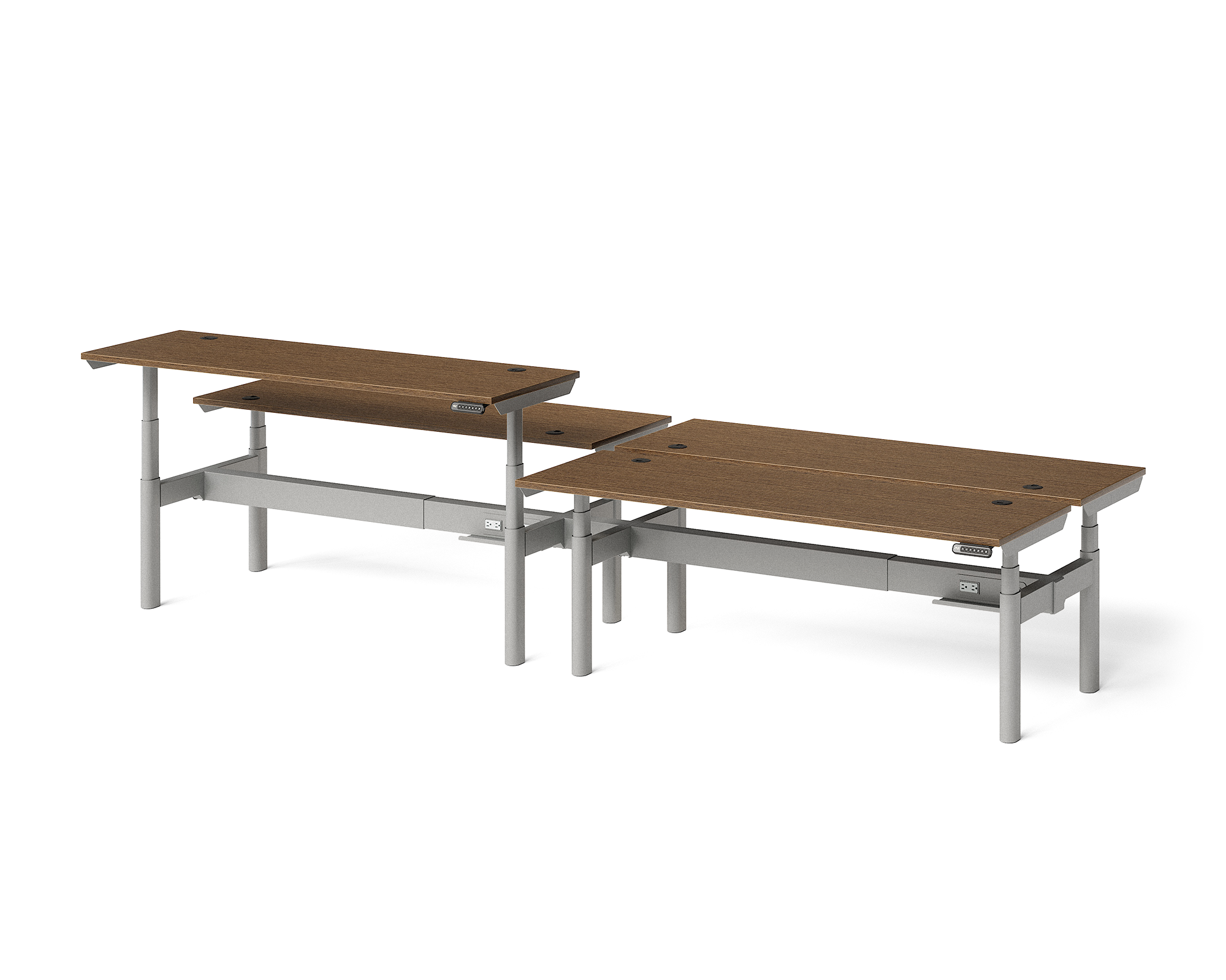 Sol Adjustable-Height Desks for 4