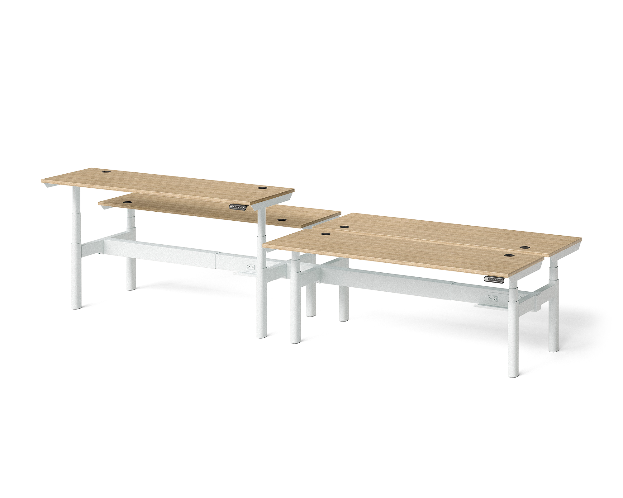 Sol Adjustable-Height Desks for 4