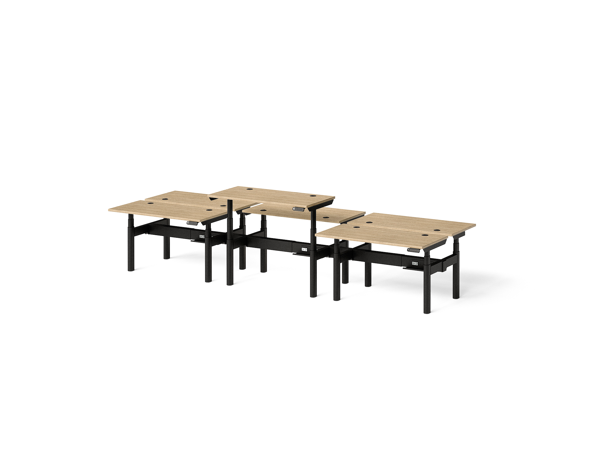 Sol Adjustable-Height Desks for 6