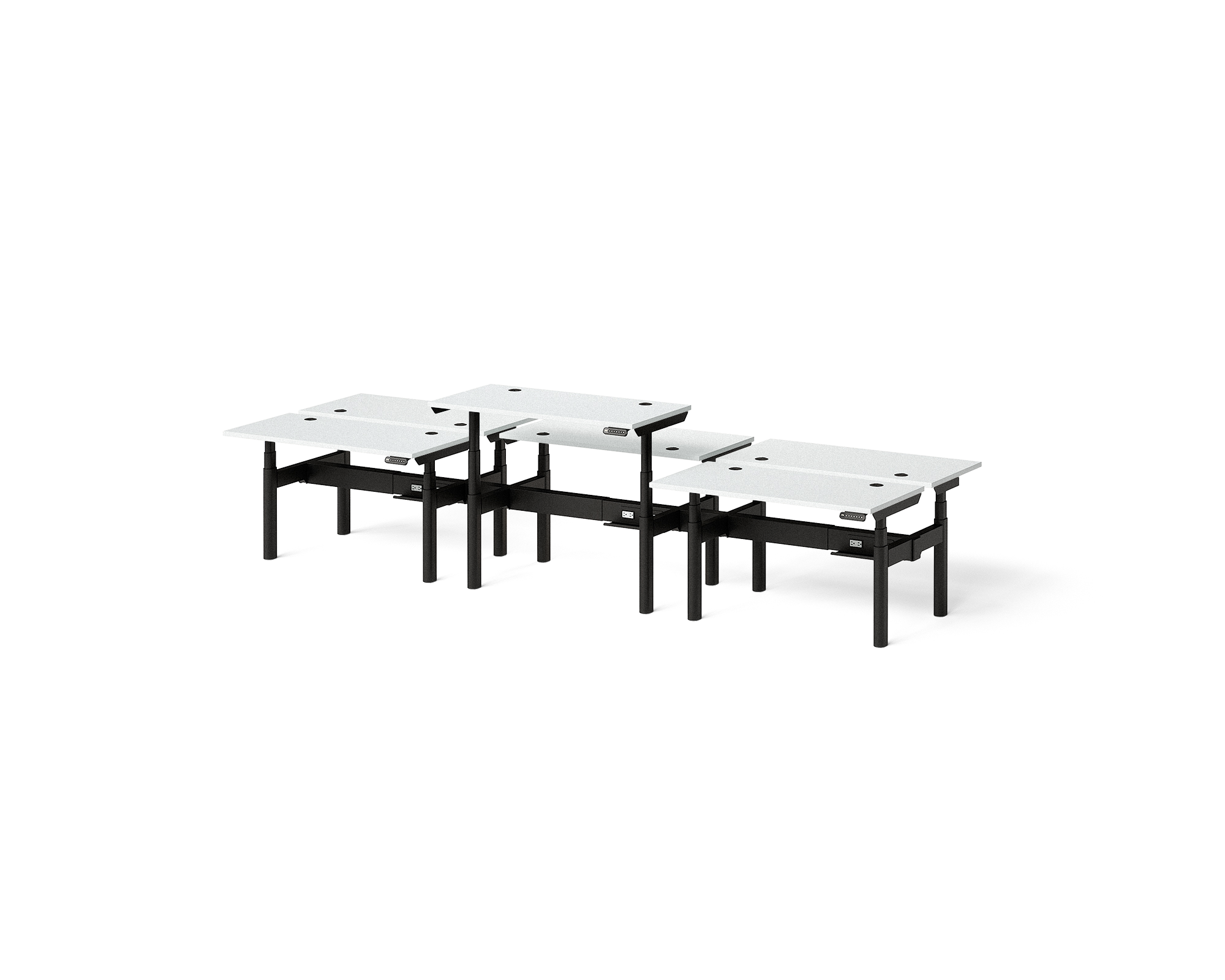 Sol Adjustable-Height Desks for 6