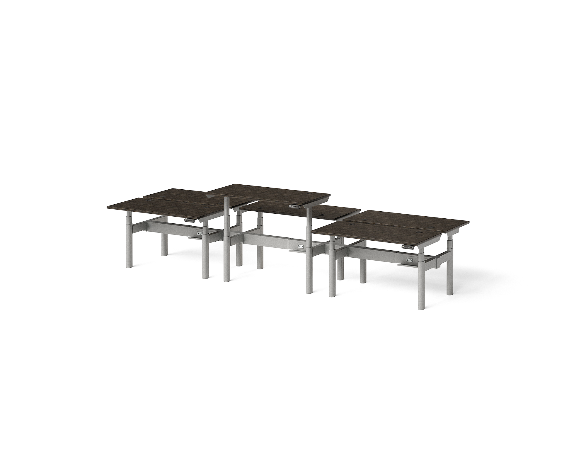 Sol Adjustable-Height Desks for 6