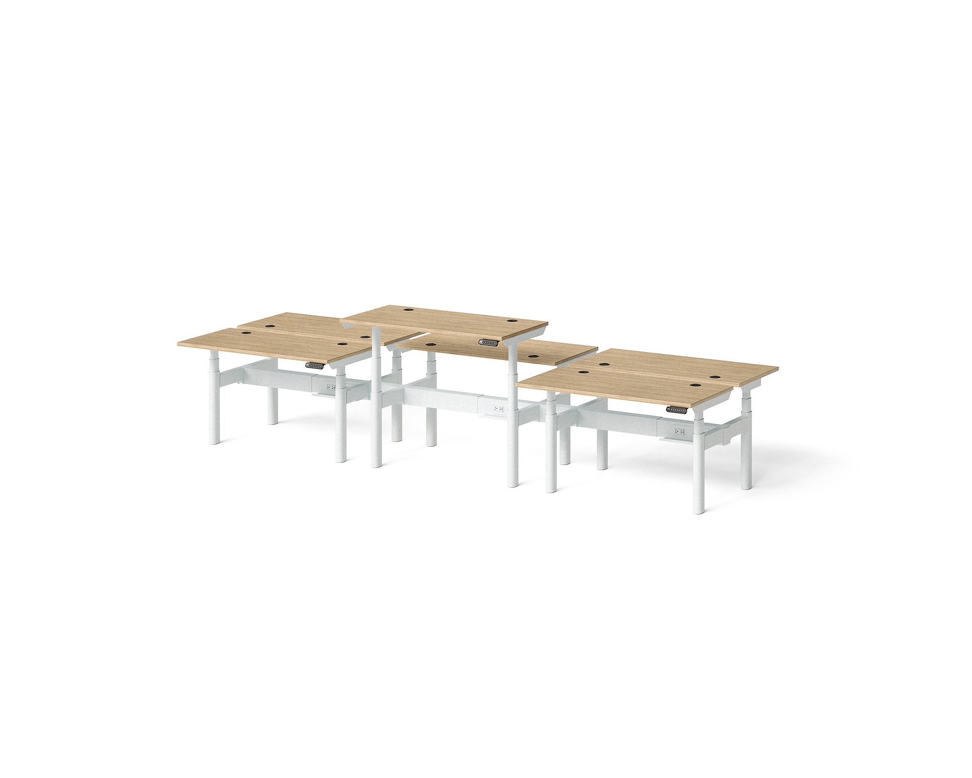 Sol Adjustable-Height Desks for 6