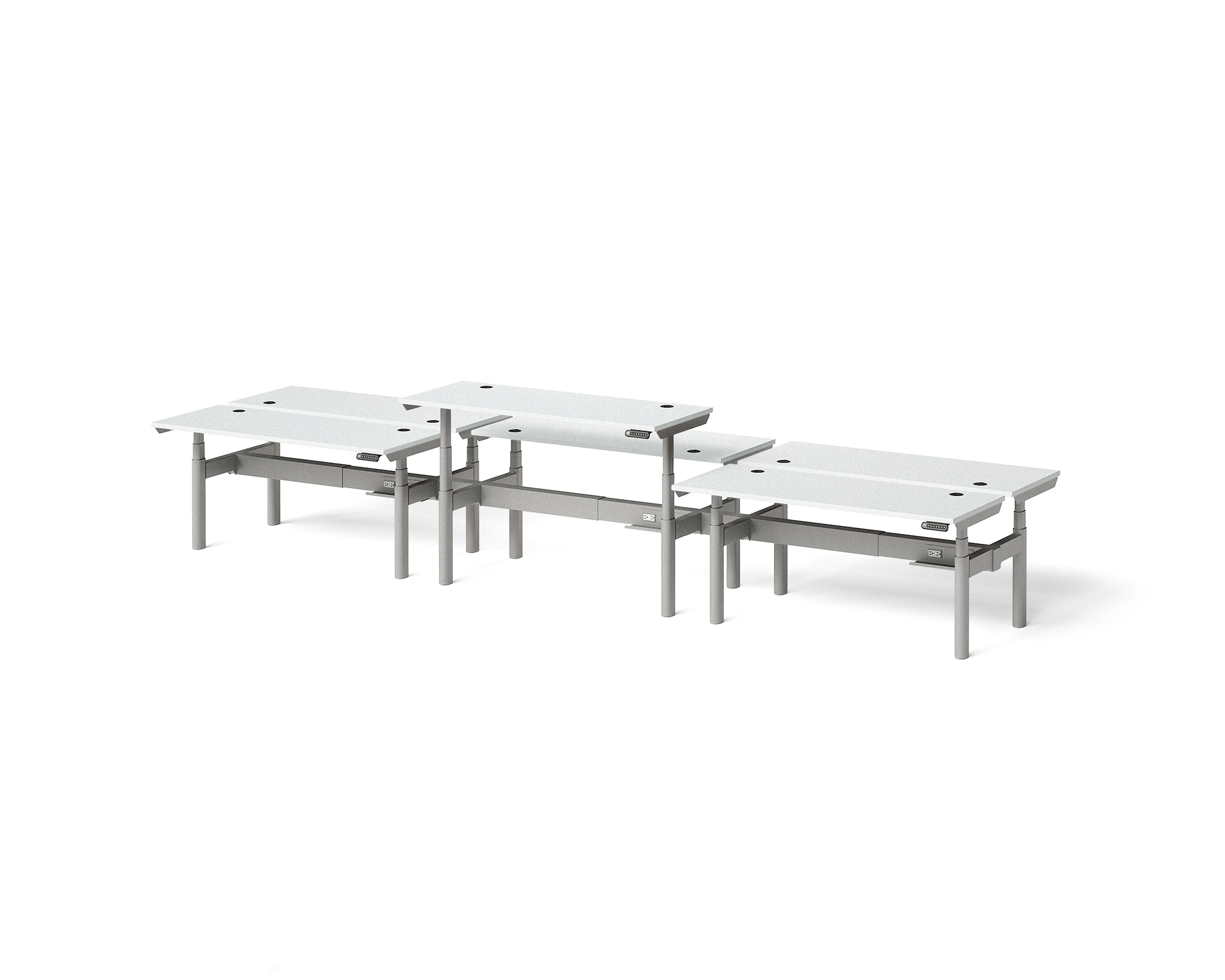 Sol Adjustable-Height Desks for 6
