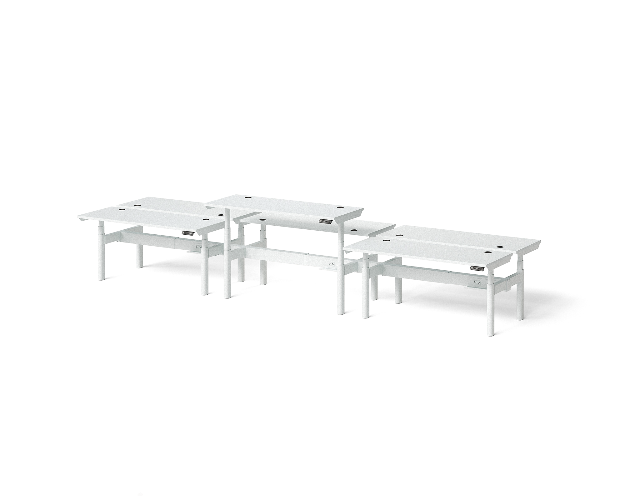 Sol Adjustable-Height Desks for 6