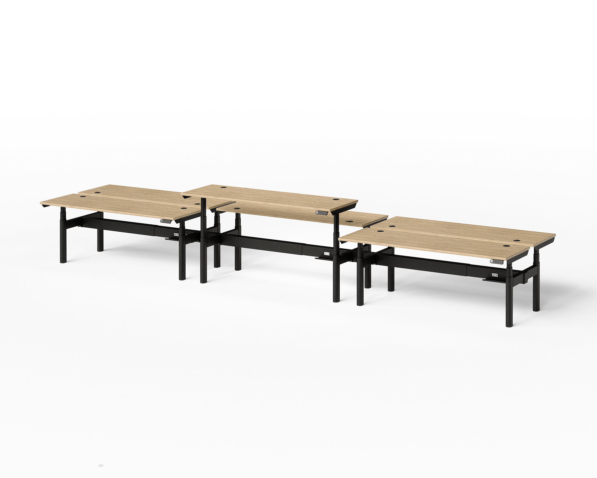Sol Adjustable-Height Desks for 6