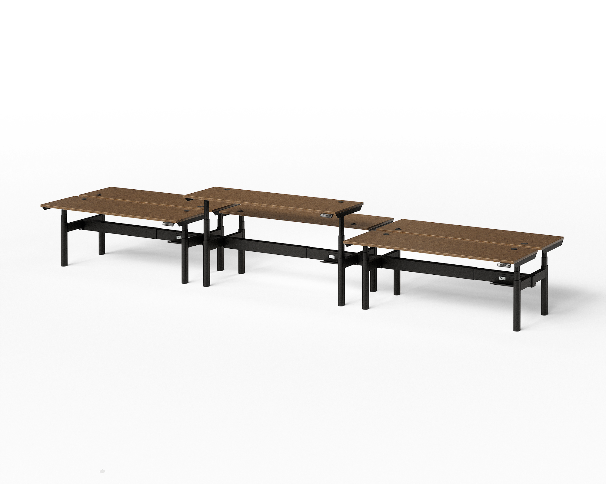 Sol Adjustable-Height Desks for 6
