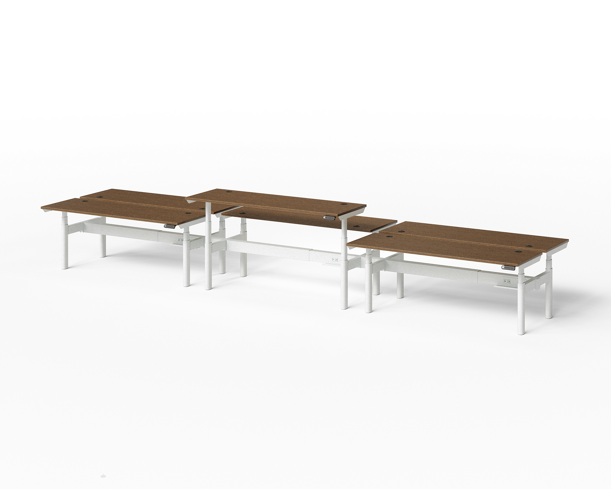Sol Adjustable-Height Desks for 6