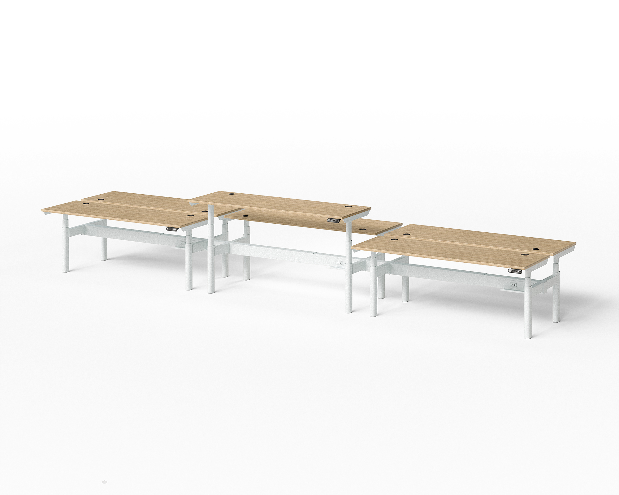 Sol Adjustable-Height Desks for 6