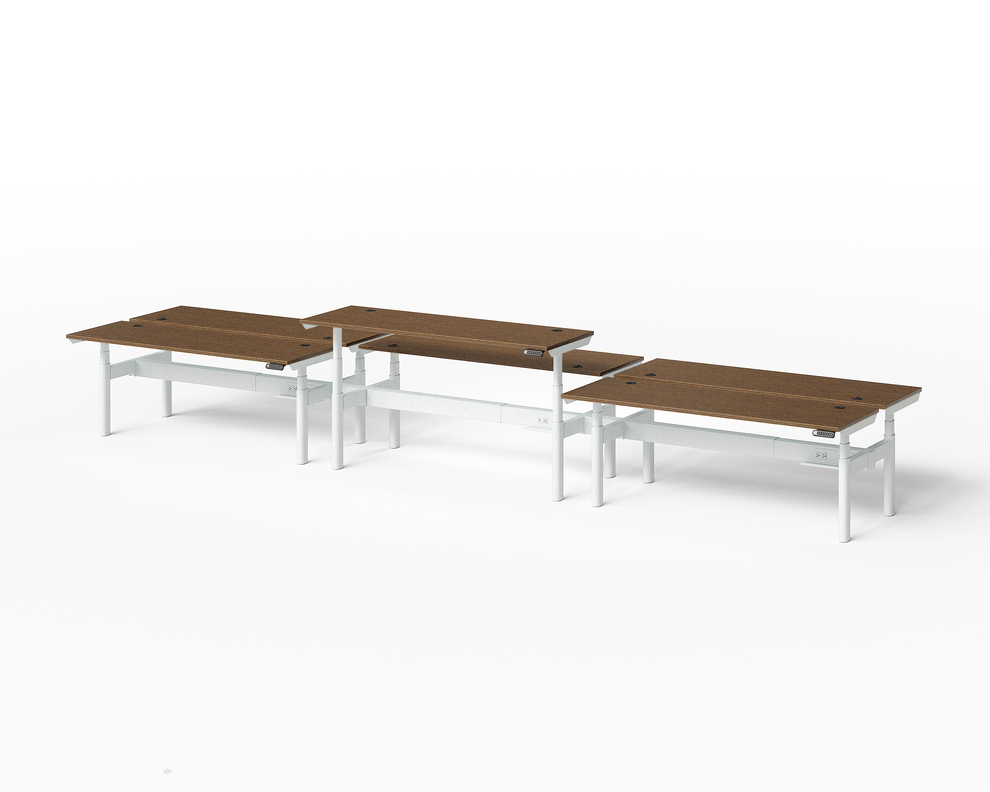 Sol Adjustable-Height Desks for 6