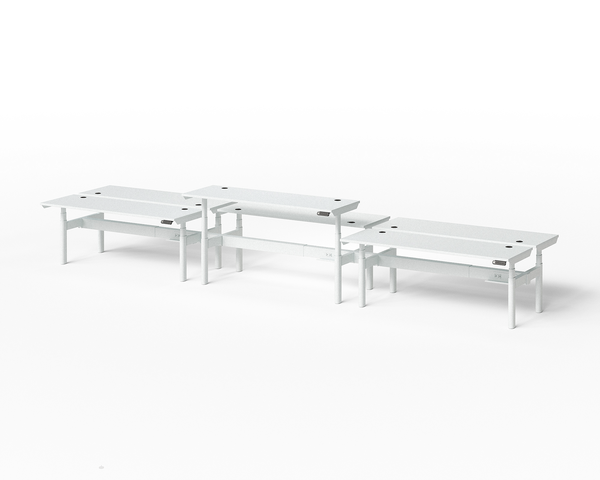 Sol Adjustable-Height Desks for 6