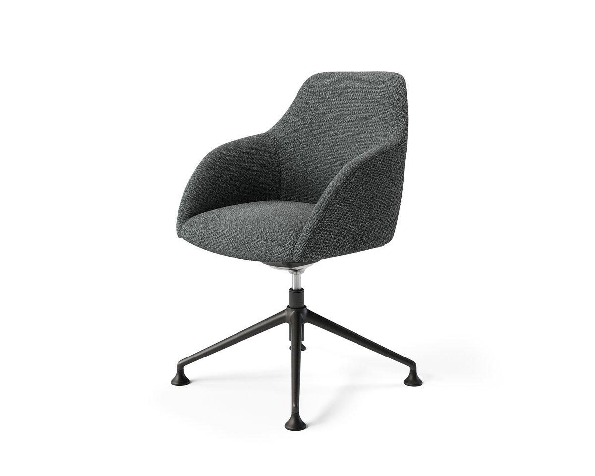 Wren Meeting Chair in Alloy with glides