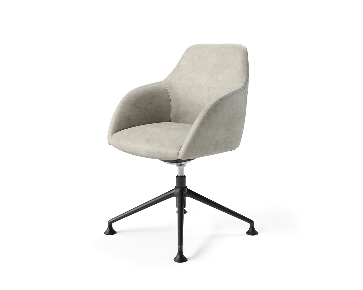 Wren Meeting Chair in Ash Vinyl with glides