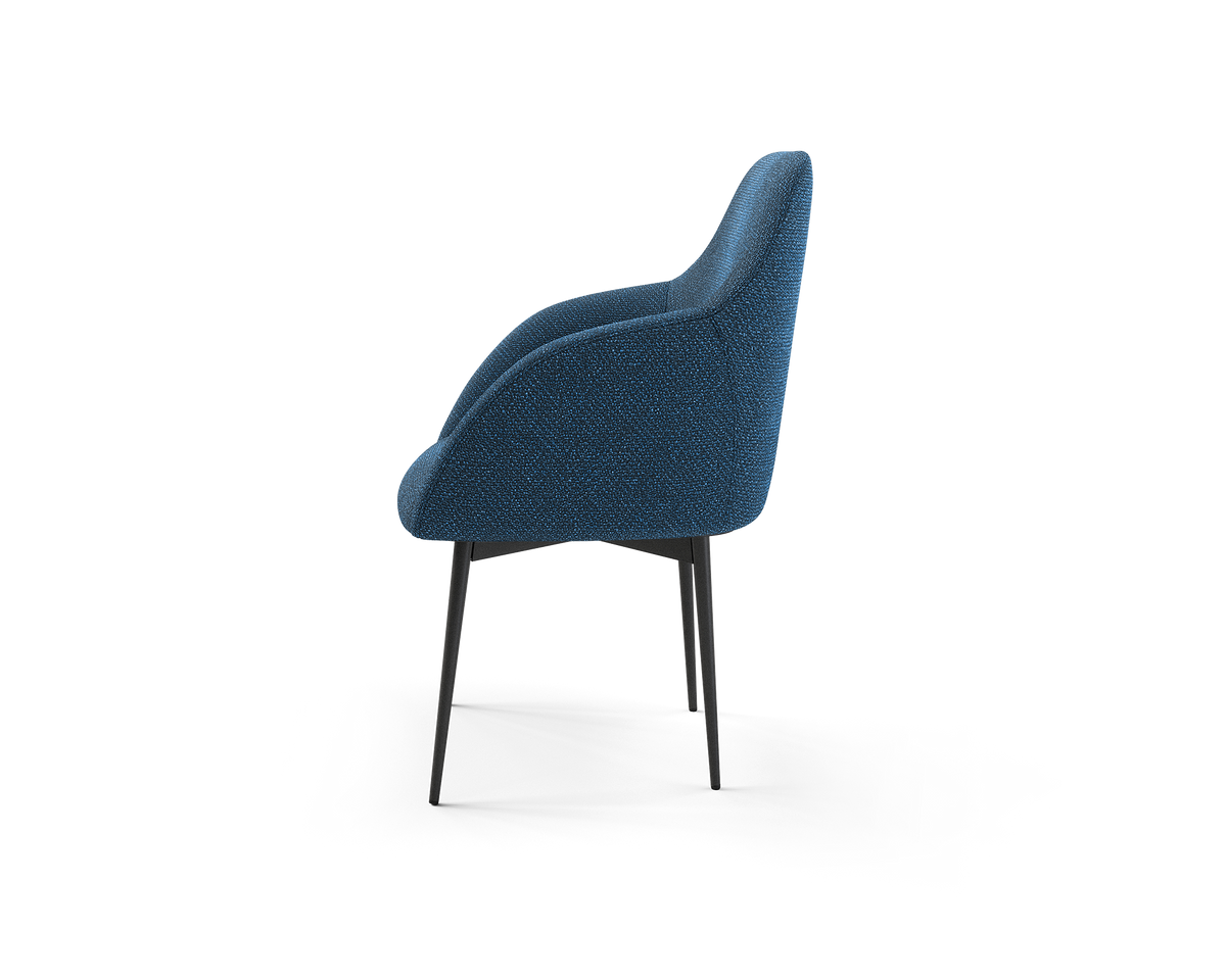 Wren Side Chair in Tide (side view)