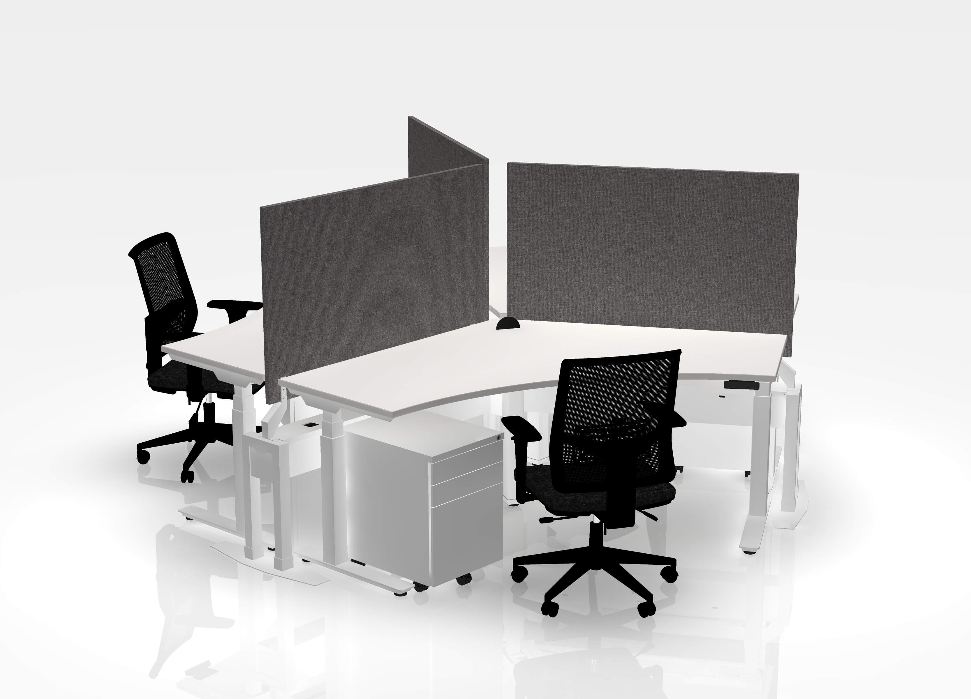 120 Think Pod Desk Bundle (sit to stand) - Pod of 3