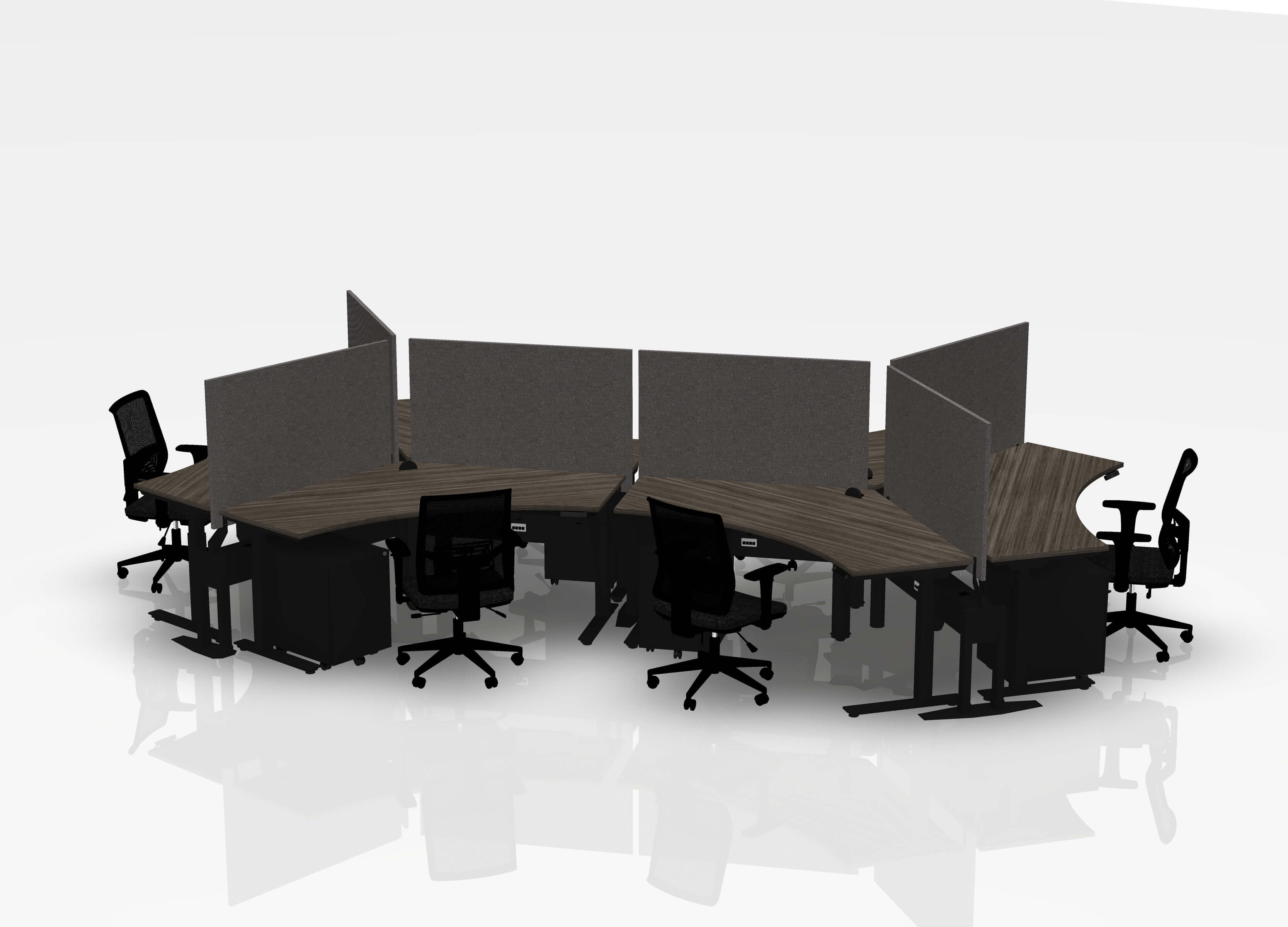 120 Think Desk Bundle (sit to stand) - Pod of 6