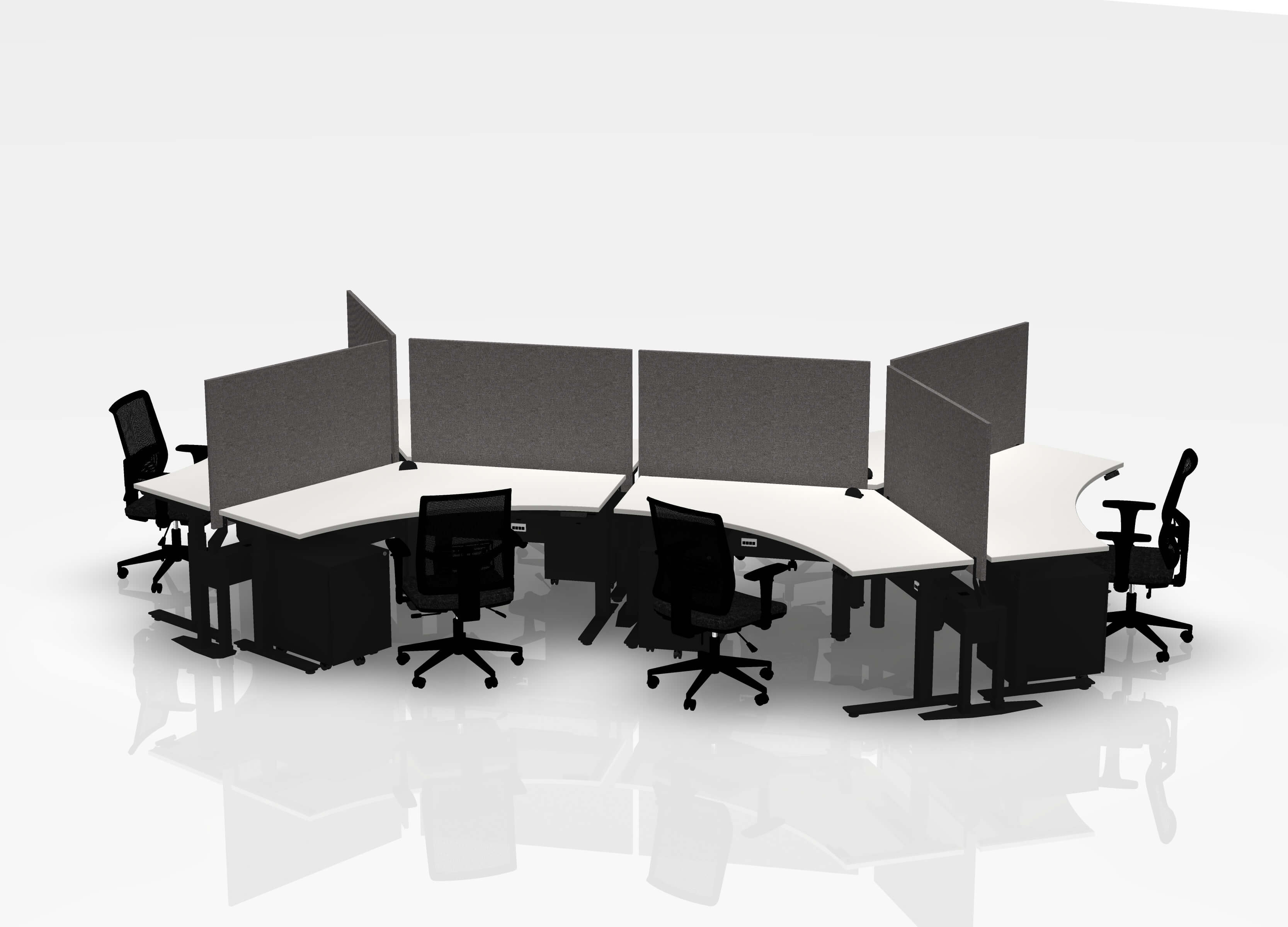 120 Think Desk Bundle (sit to stand) - Pod of 6