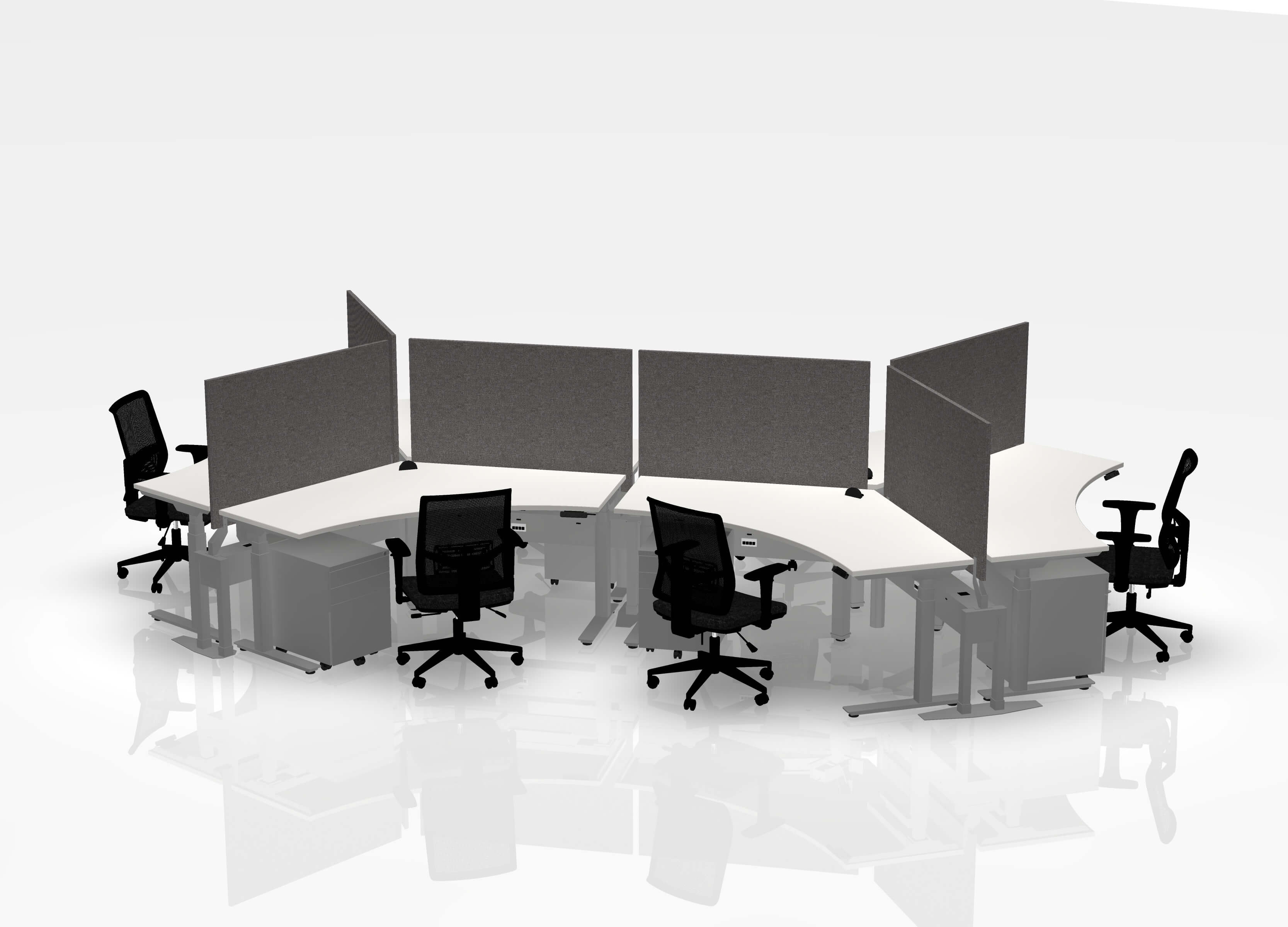 120 Think Desk Bundle (sit to stand) - Pod of 6