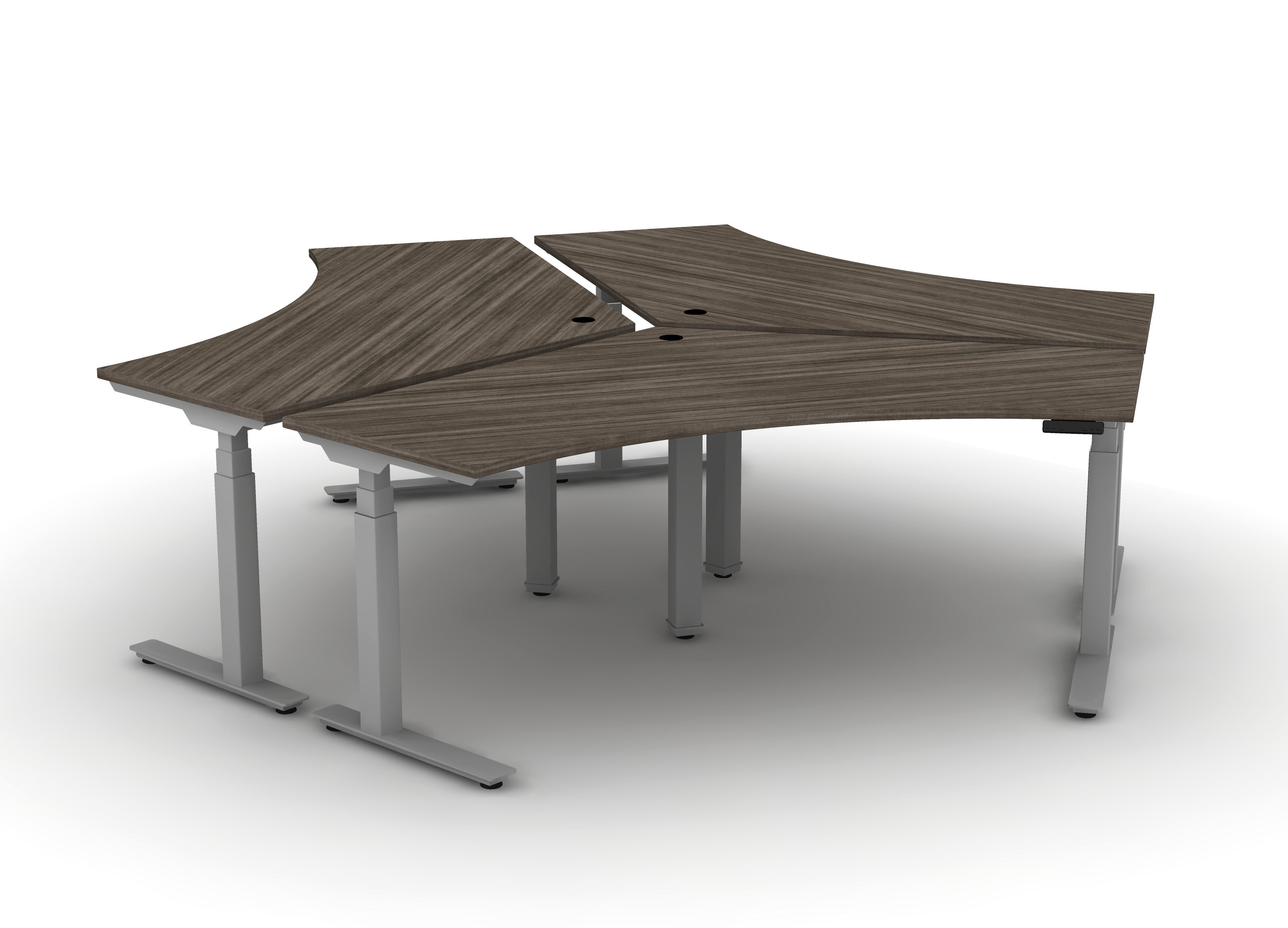 120 Think Desk (sit to stand) - Pod of 3