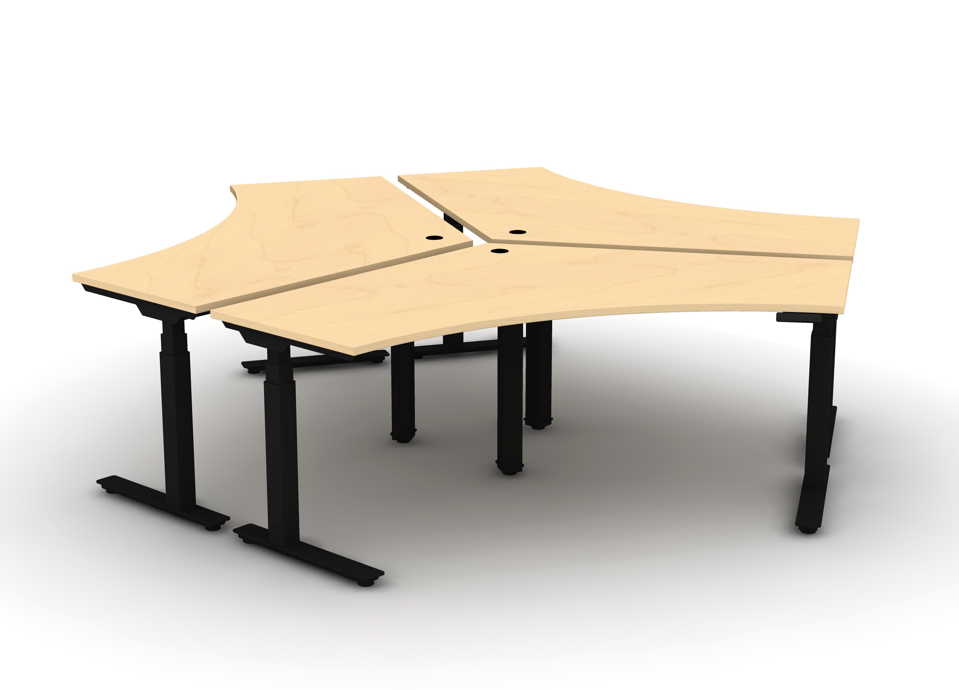 120 Think Desk (sit to stand) - Pod of 3