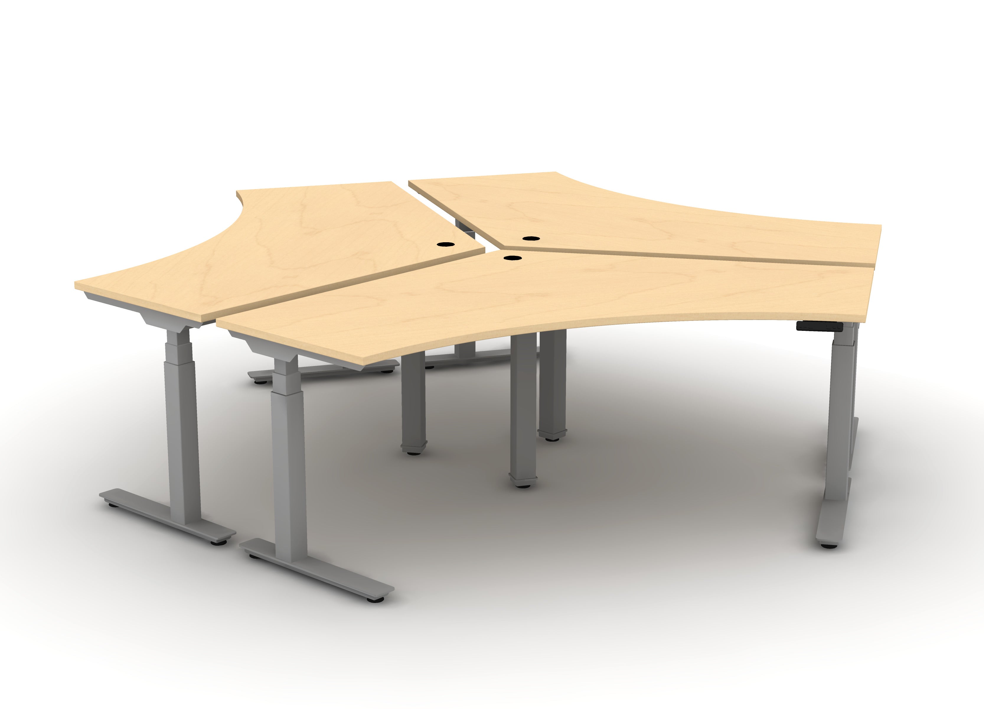 120 Think Desk (sit to stand) - Pod of 3